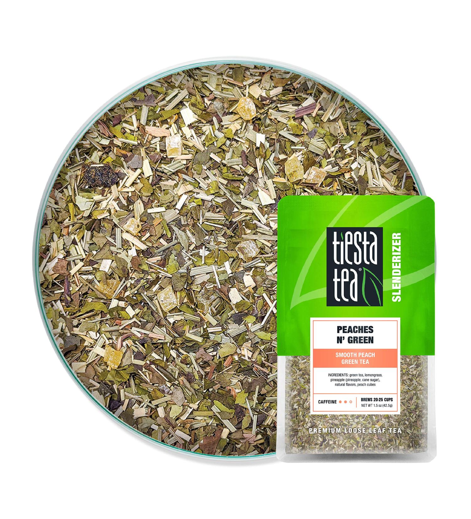 Tiesta Tea Premium Loose Leaf Peaches N Green Tea - 1.5 oz (42.5 g) - Buy Online on GoSupps.com
