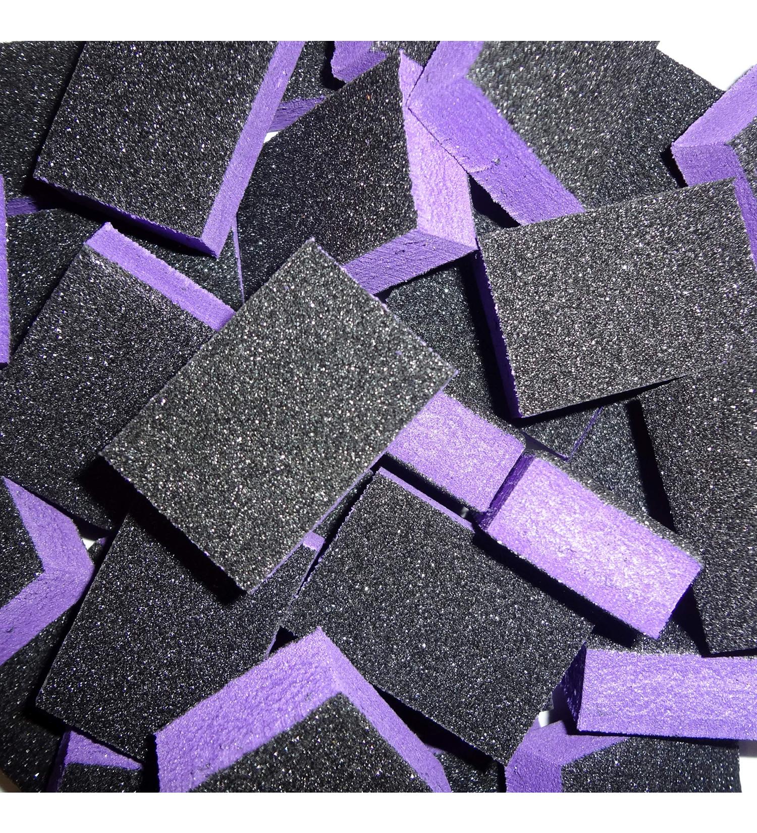 PrettyClaw 40pc Mini Disposable Nail Buffer Blocks 80/80 Black Grit Purple Buffing Sanding Nail File 2 Sided - Buy Online on GoSupps.com