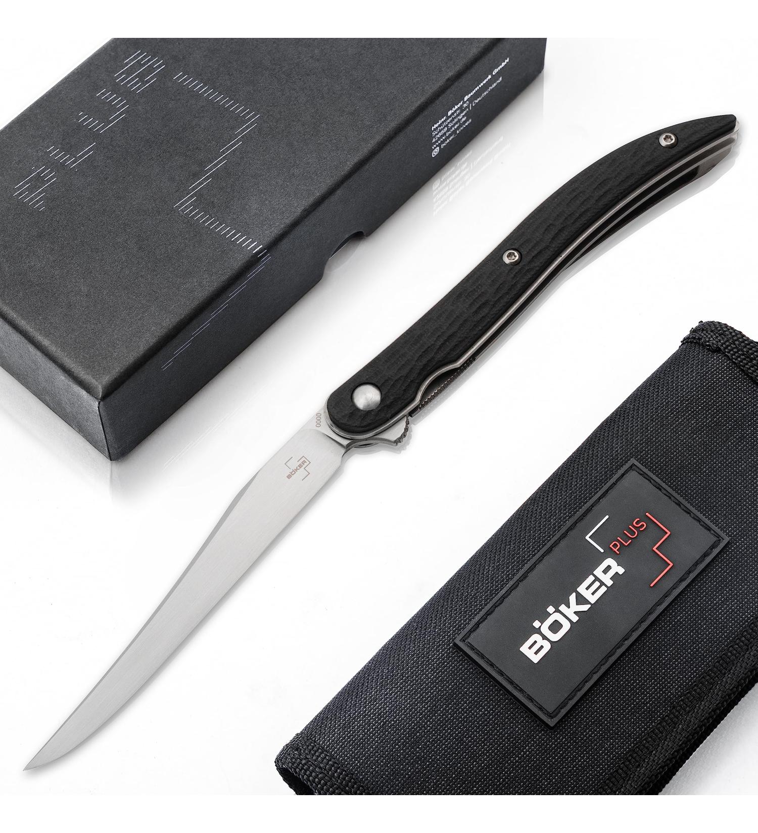 B ker Plus Texas Tooth Pick Flipper Knife - VG-10 Blade G10 Handle One-Handed Folding Pocket Knife with Clip - Buy Online on GoSupps.com
