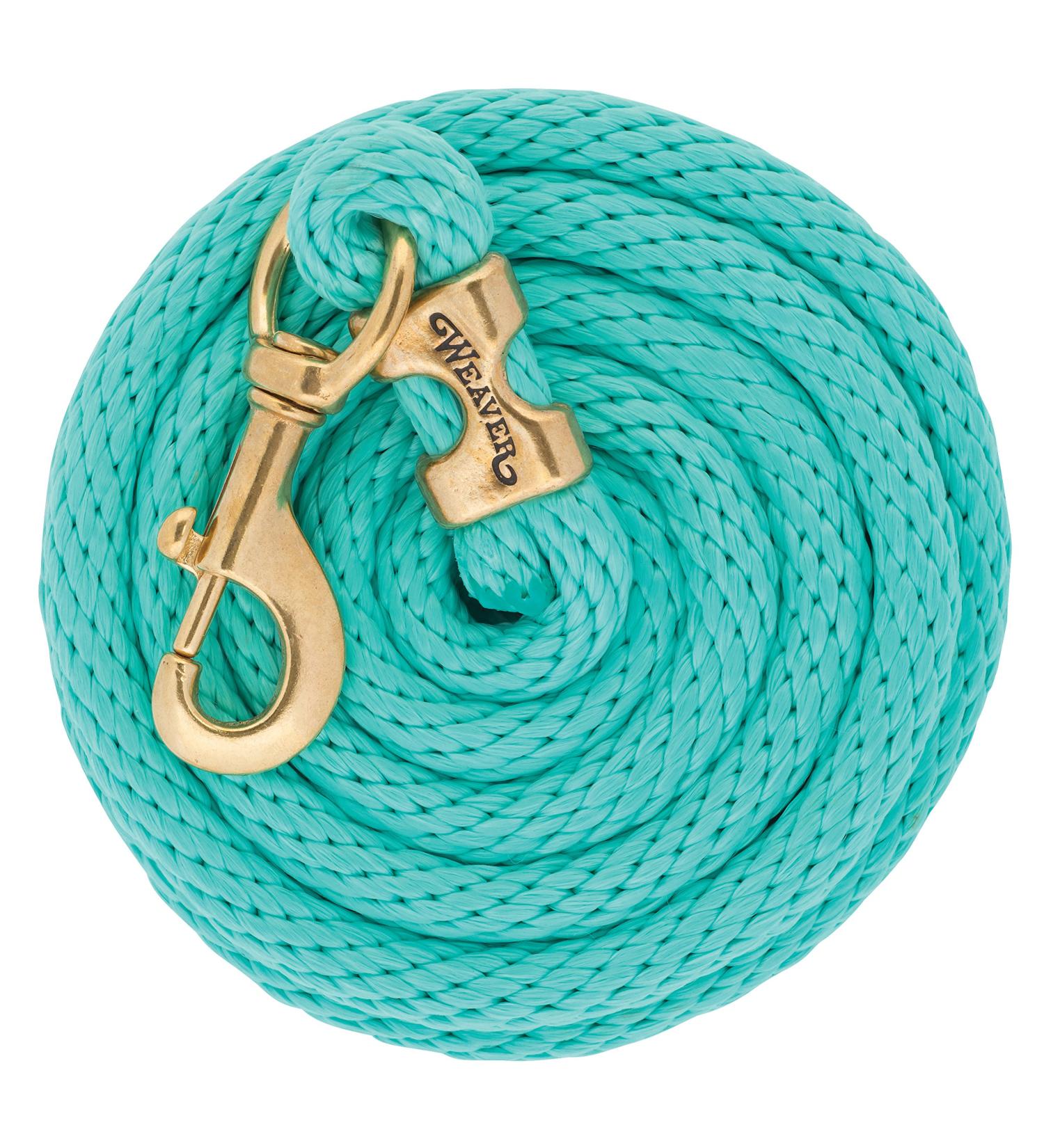 Weaver Leather Poly Lead Rope with Solid Brass 225 Snap Coral/French Blue/Mint/Lavender 1.5cm x 3m