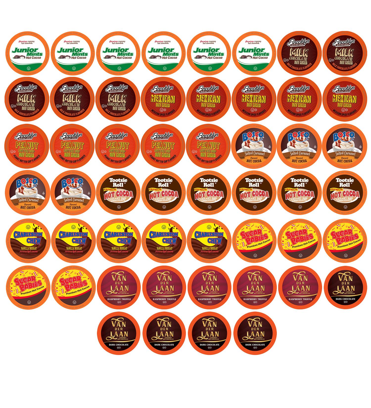 Two Rivers Coffee Chocolate Hot Cocoa Pods Single Serve Variety Sampler Pack Compatible with K Cup Brewers Including 2.0 52 Count