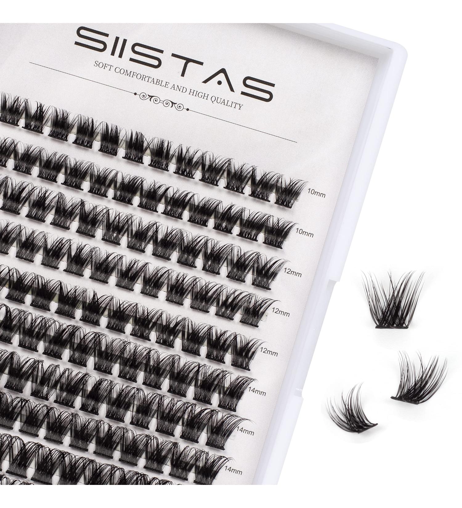 120 Clusters D Curl Wide Stem Individual Cluster Lashes 10-16mm DIY Eyelash Extension - Soft Fluffy False Lashes - W06# (10mm-16mm) MIX - Buy Online on GoSupps.com