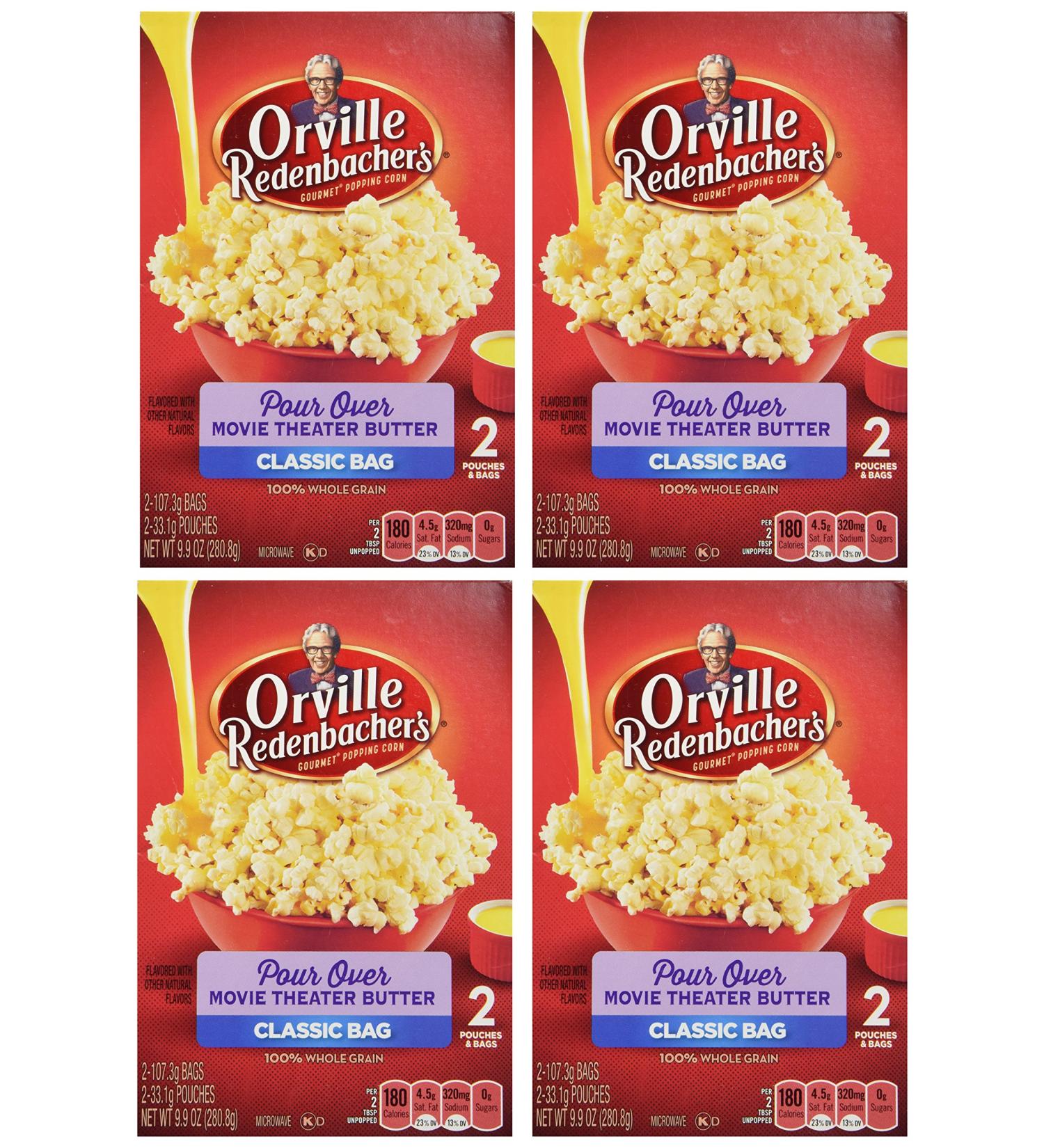 Orville Redenbacher Pour Over Movie Theater Butter Popcorn 9.9oz Box - 4 Pack - Buy Online on GoSupps.com