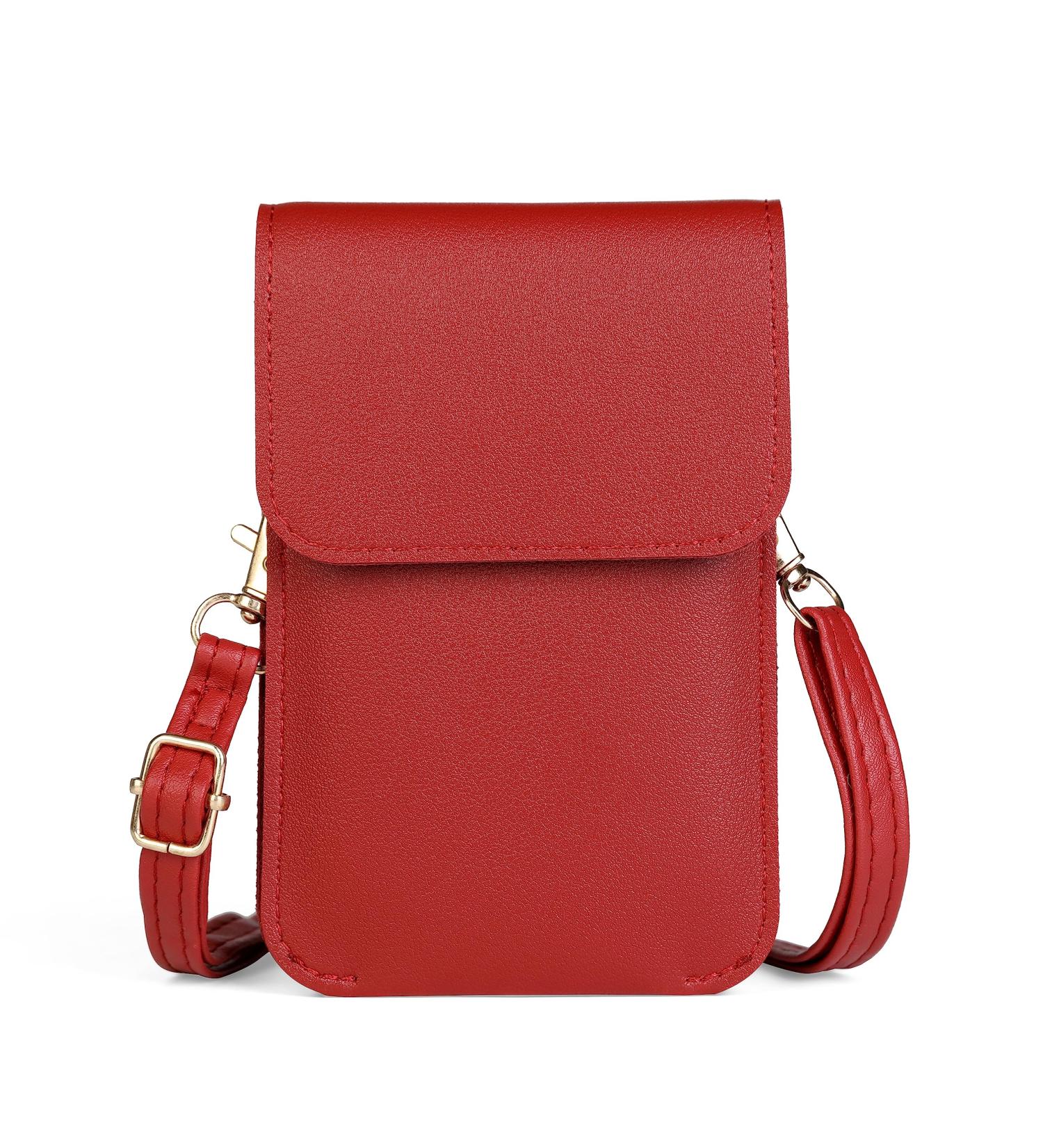 Buy Red Single Shoulder Pouch with Clear Window for Tandem t:Slim X2 Insulin Pump - International Shipping Available - Buy Online on GoSupps.com