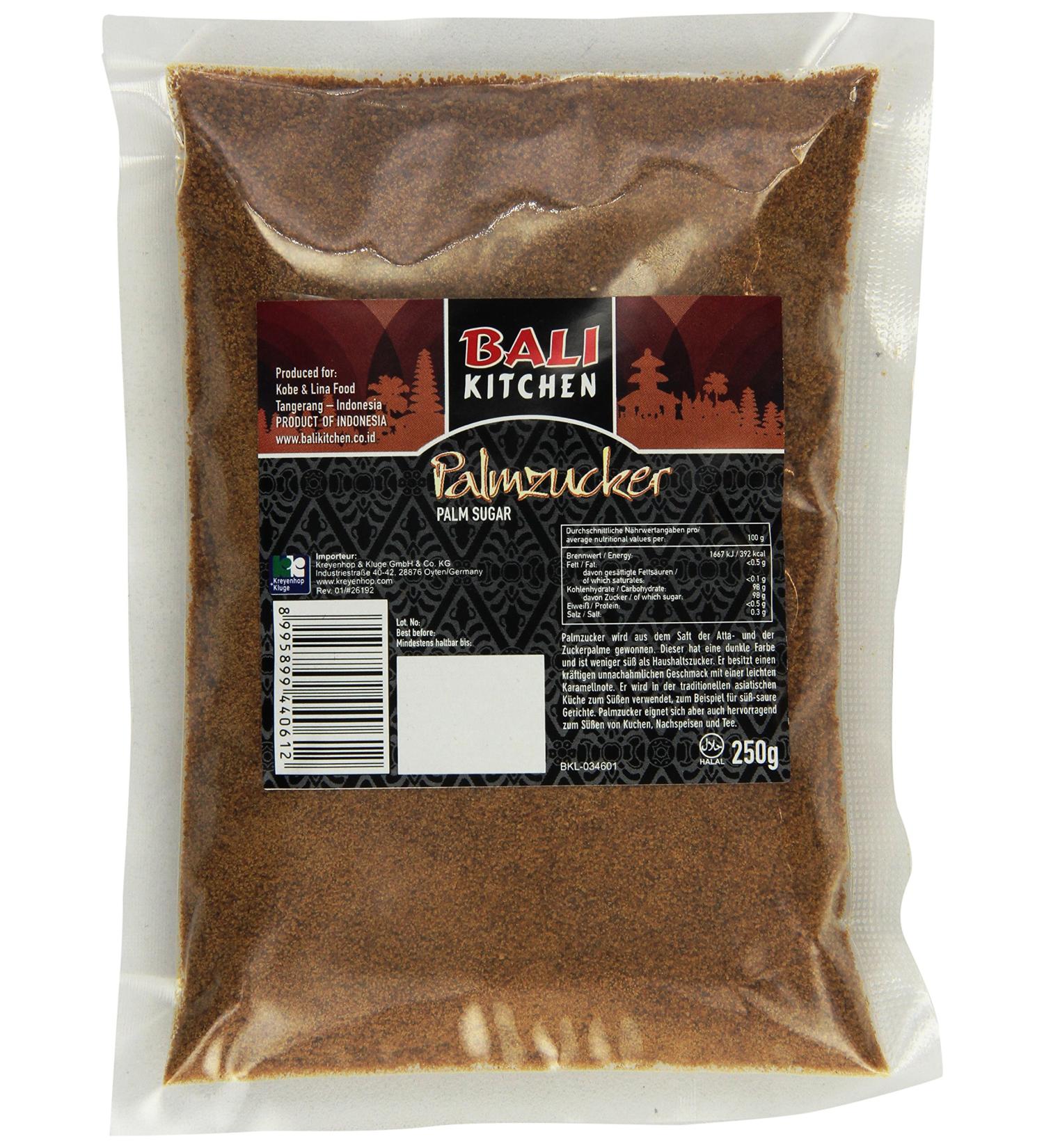 Bali Kitchen Palm Sugar - Premium Powder (Pack of 5 x 250g) | Buy Authentic Indonesian Sweetener | International Shipping - Buy Online on GoSupps.com