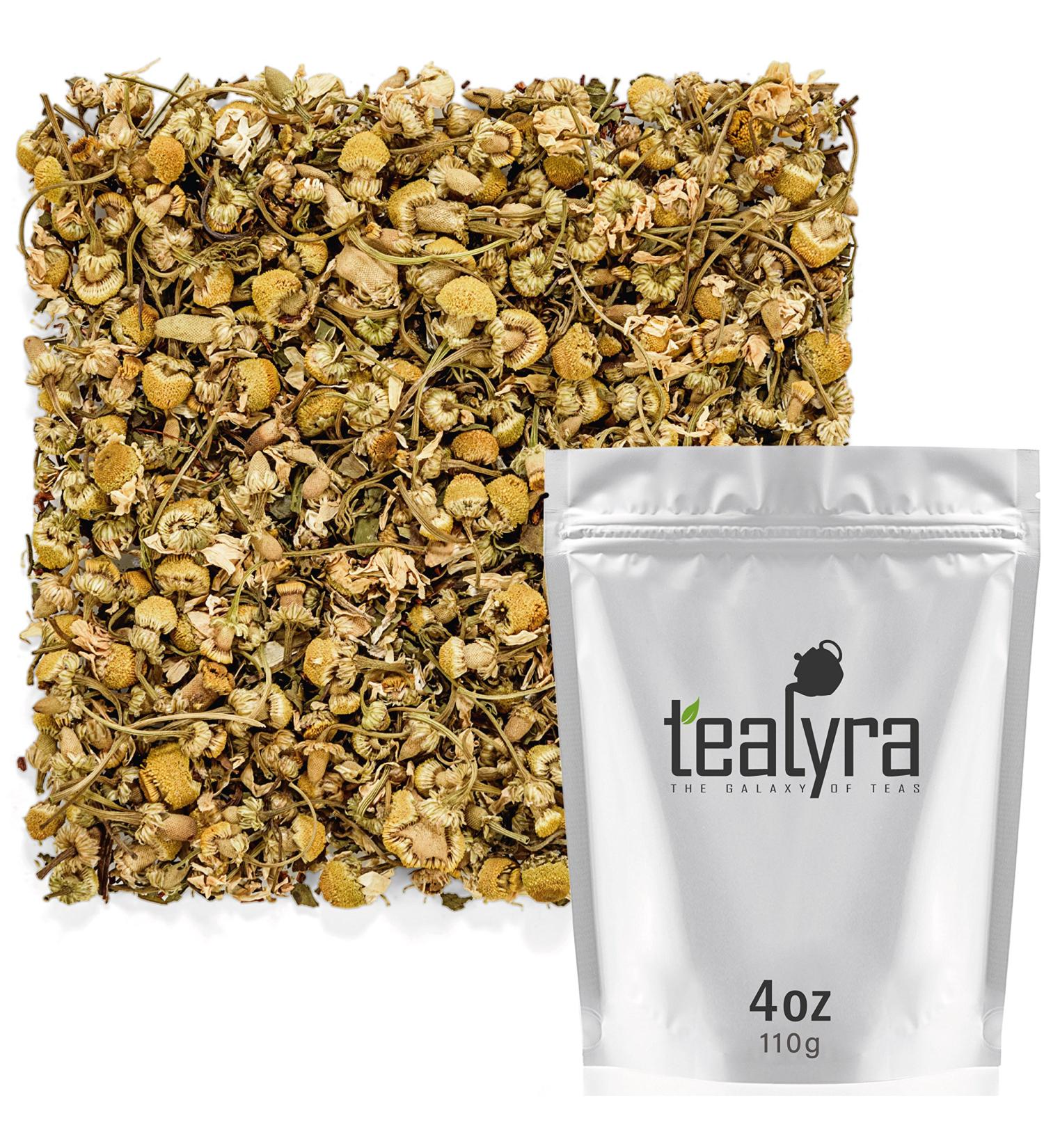 Tealyra Lovely Night Herbal Tea Blend - Chamomile, Rooibos, Mint - Calming & Relaxing - Antioxidant-Rich - Caffeine-Free - 110g - Buy Online on GoSupps.com
