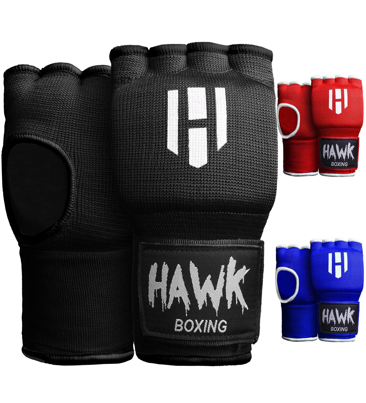 Padded Inner Gloves Training Gel Hand Wraps for Boxing Kickboxing MMA - Black (Pair) - Buy Online on GoSupps.com