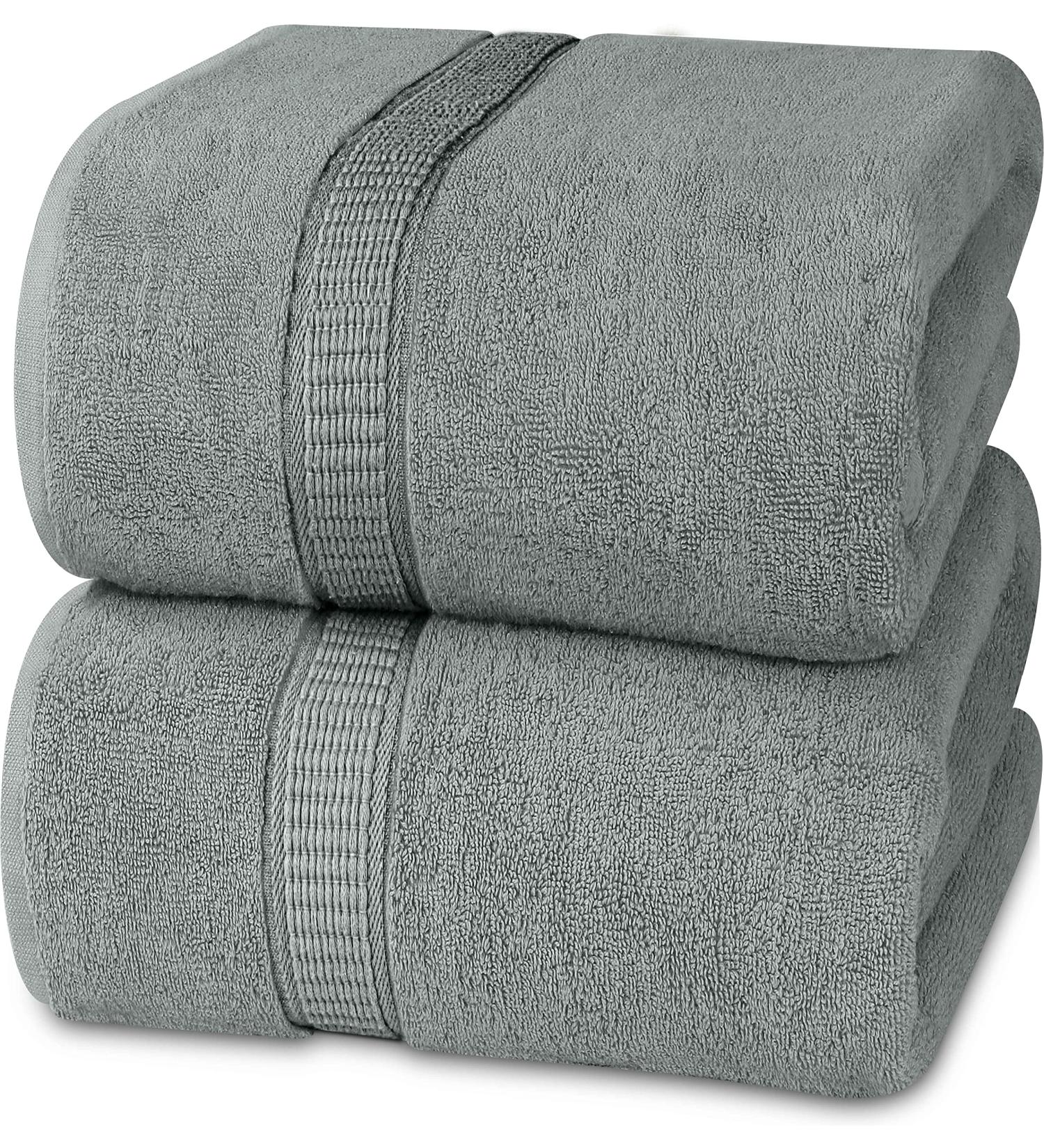 Utopia Towels Luxurious Jumbo Bath Sheet 2 Piece Set - 600 GSM 100% Cotton - Highly Absorbent & Quick Dry - Extra Large Hotel Quality Towel (Cool Grey, 35 x 70 Inches) - Buy Online on GoSupps.com