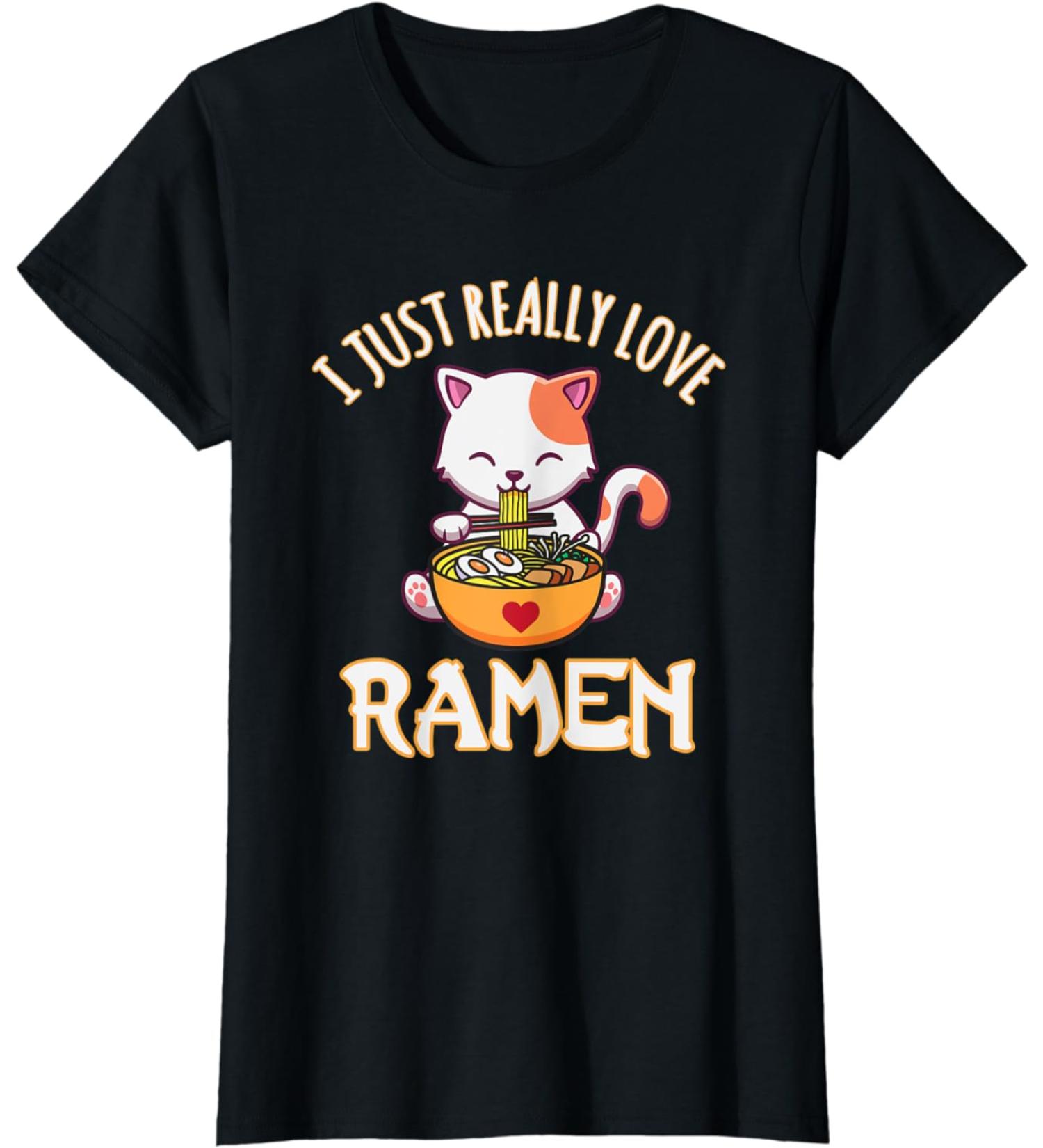Funny Love Ramen Japanese Kawaii Anime Noodles T-Shirt