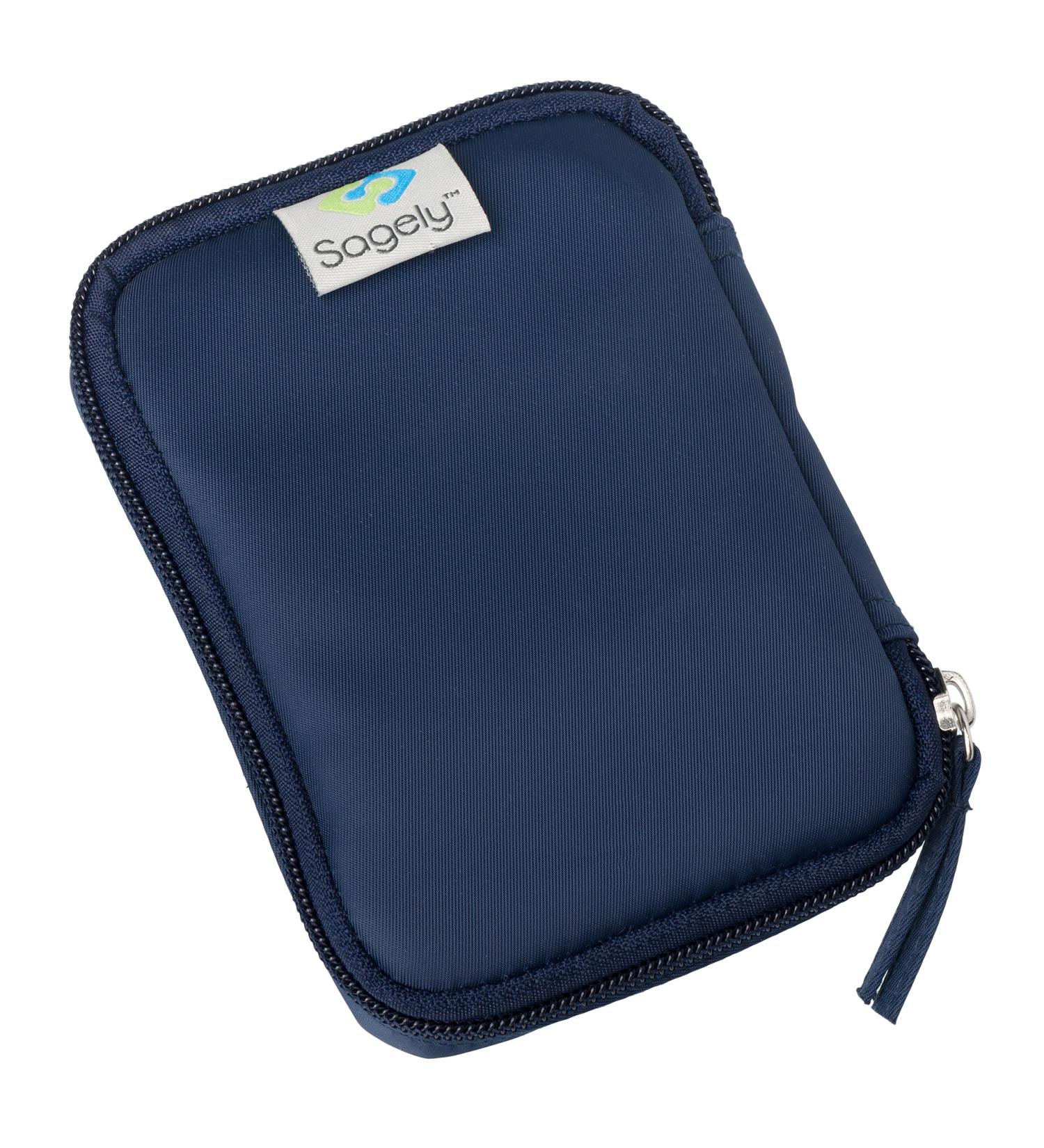 Sagely Navy Weekend Travel Medicine Pouch - Portable Pill Bag for 3 Smart XL Weekly Organizer Pods | International Shipping Available - Buy Online on GoSupps.com