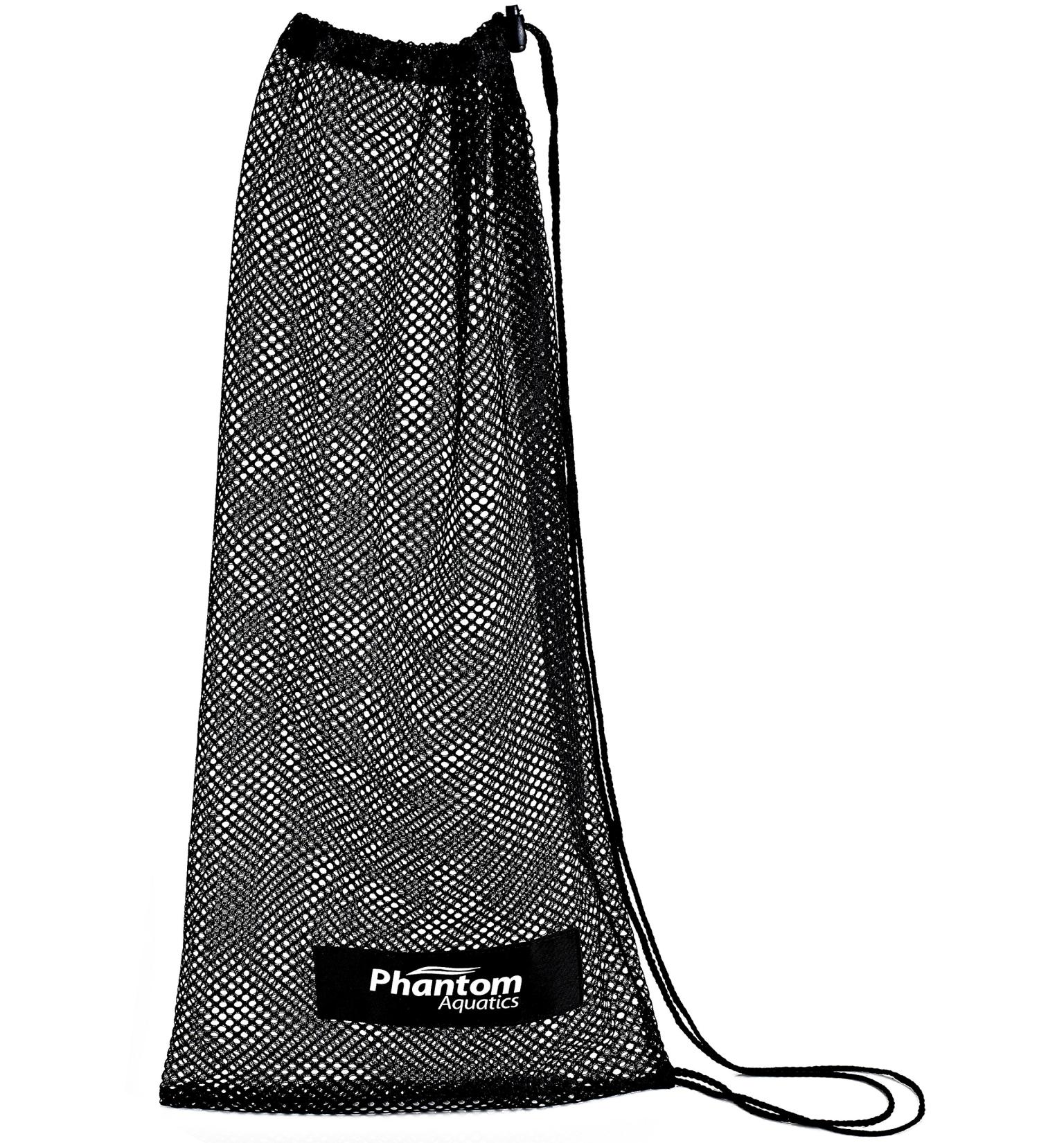 Phantom Aquatics Rapido Boutique Collection Mask Fin Snorkel Net Bag, Ideal for Swim and Snorkeling Gear Bag Black, Basic