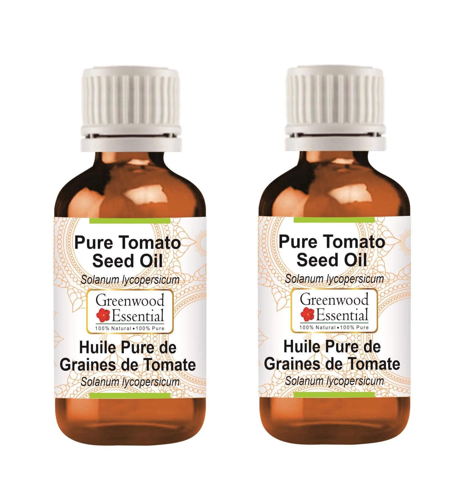 Greenwood Essential Pure Tomato Seed Oil (Solanum lycopersicum) Cold Pressed (Pack of Two) 100ml X 2 (6.76 oz) - Buy Online on GoSupps.com