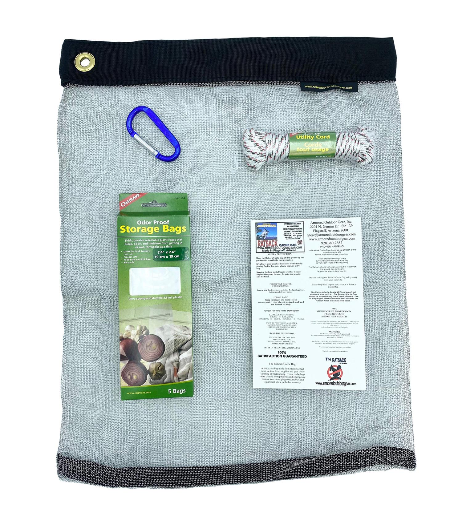 RATSACK Bundle - Ultralight Rodent Proof Dry Bag for Backpacking & Camping - Bear Bag Food Storage with Waterproof Bag & Survival Rope - Buy Online on GoSupps.com