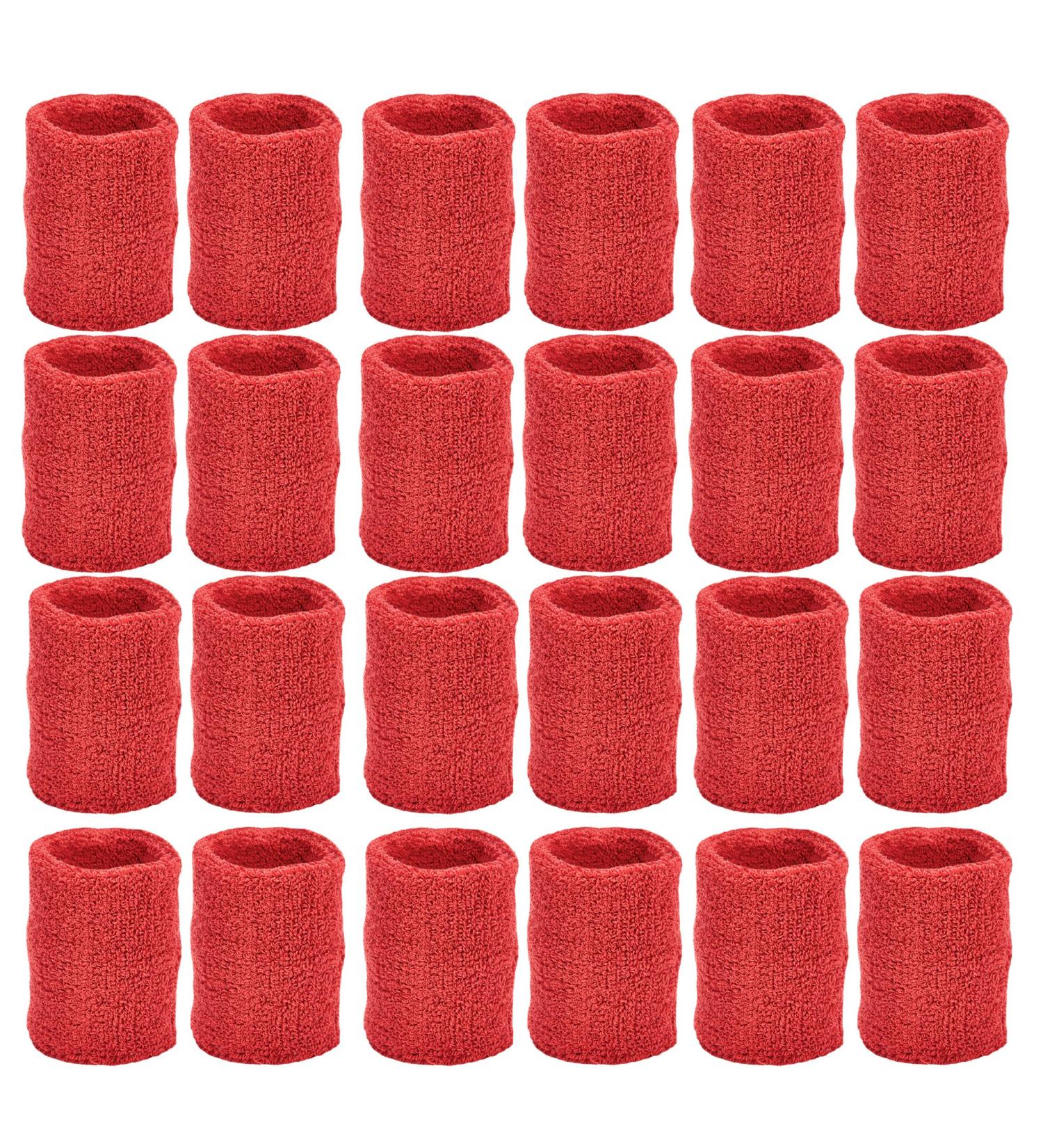 Unique Sports Athletic Performance Team Pack - 24 Red Wristbands (12 Pair) - Buy Online on GoSupps.com