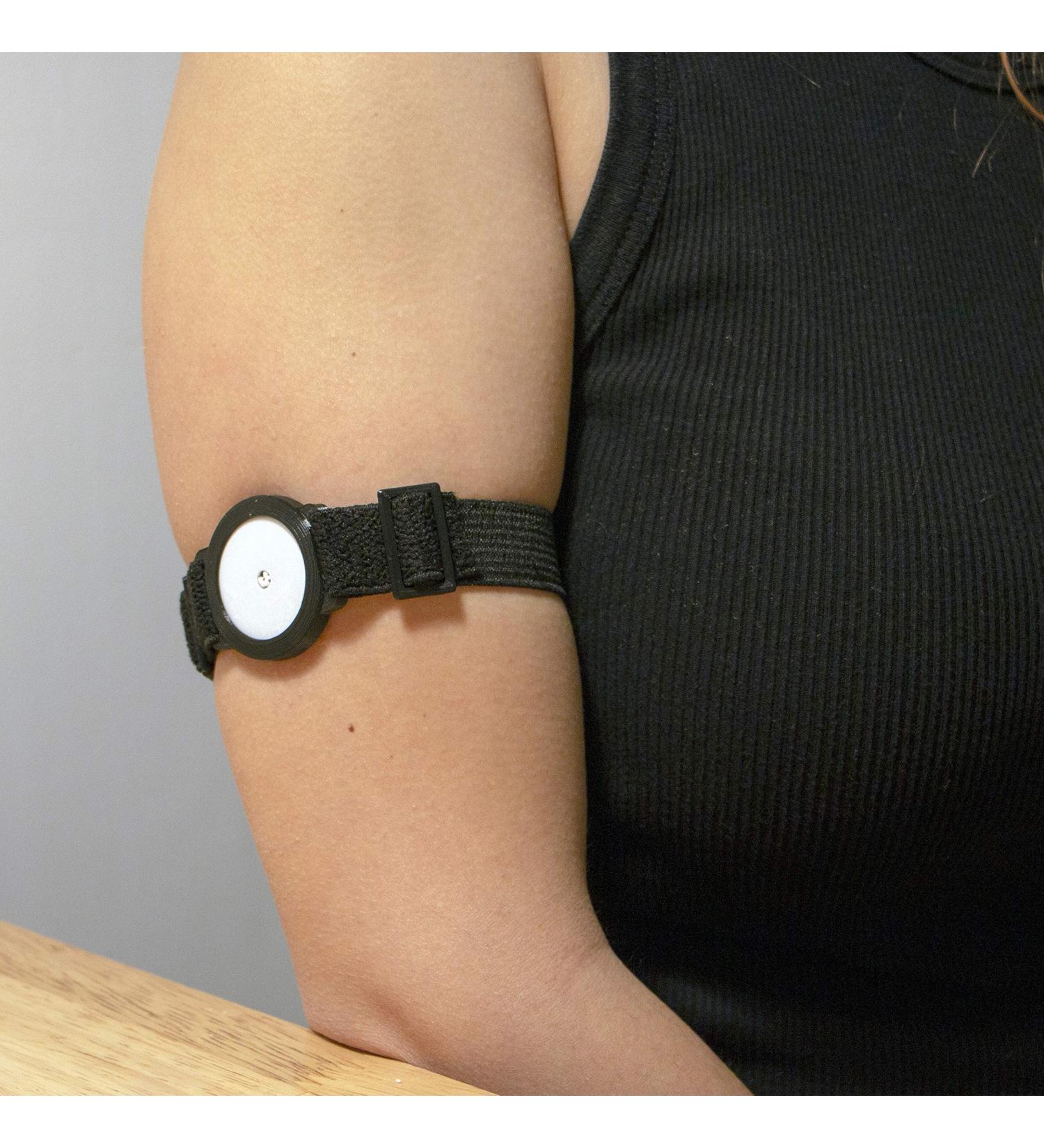 Sensor Armband Holder/Protector Compatible with Freestyle Libre 1/2 - Black - Buy Online on GoSupps.com