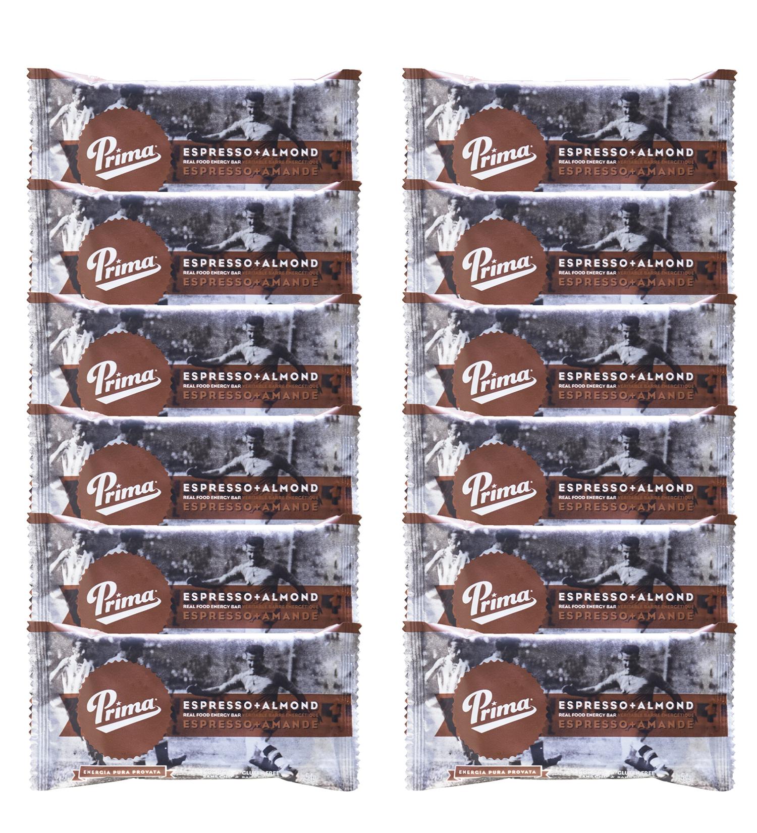Prima Real Food Energy Bar Espresso Almond Bar 12 Case 54g - Buy Online on GoSupps.com