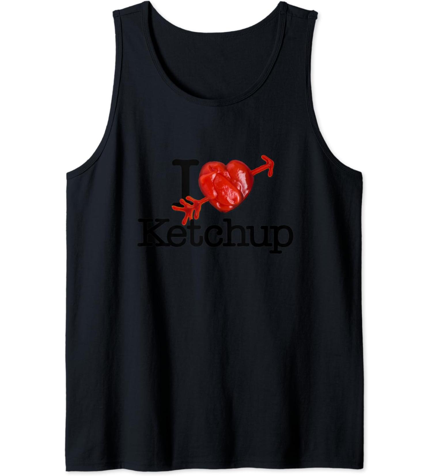 I Love Ketchup Gift Tomato Sauce Heart Tank Top