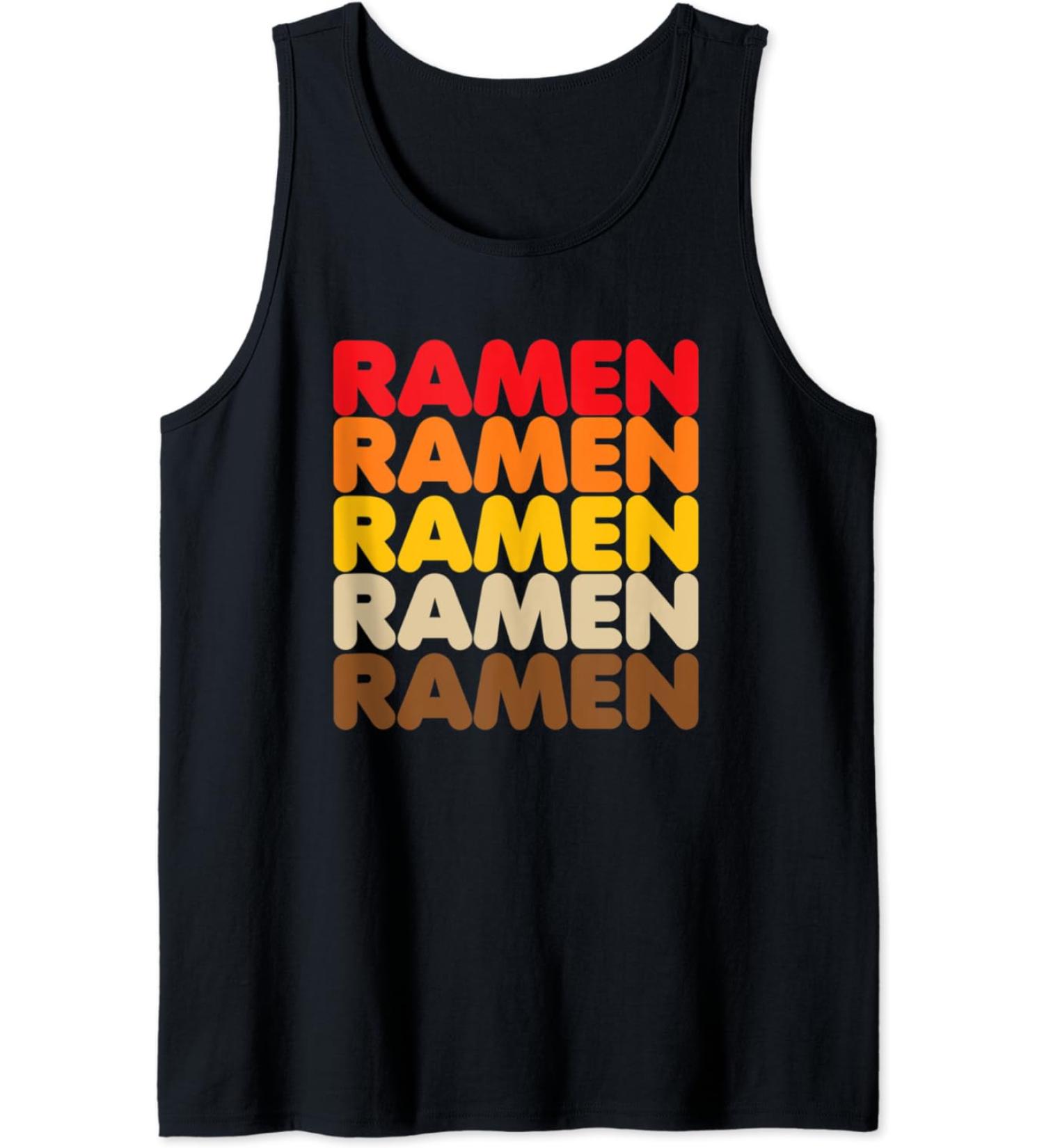 Ramen Ramen Ramen Vintage 70s Asian Noodles Love Tank Top