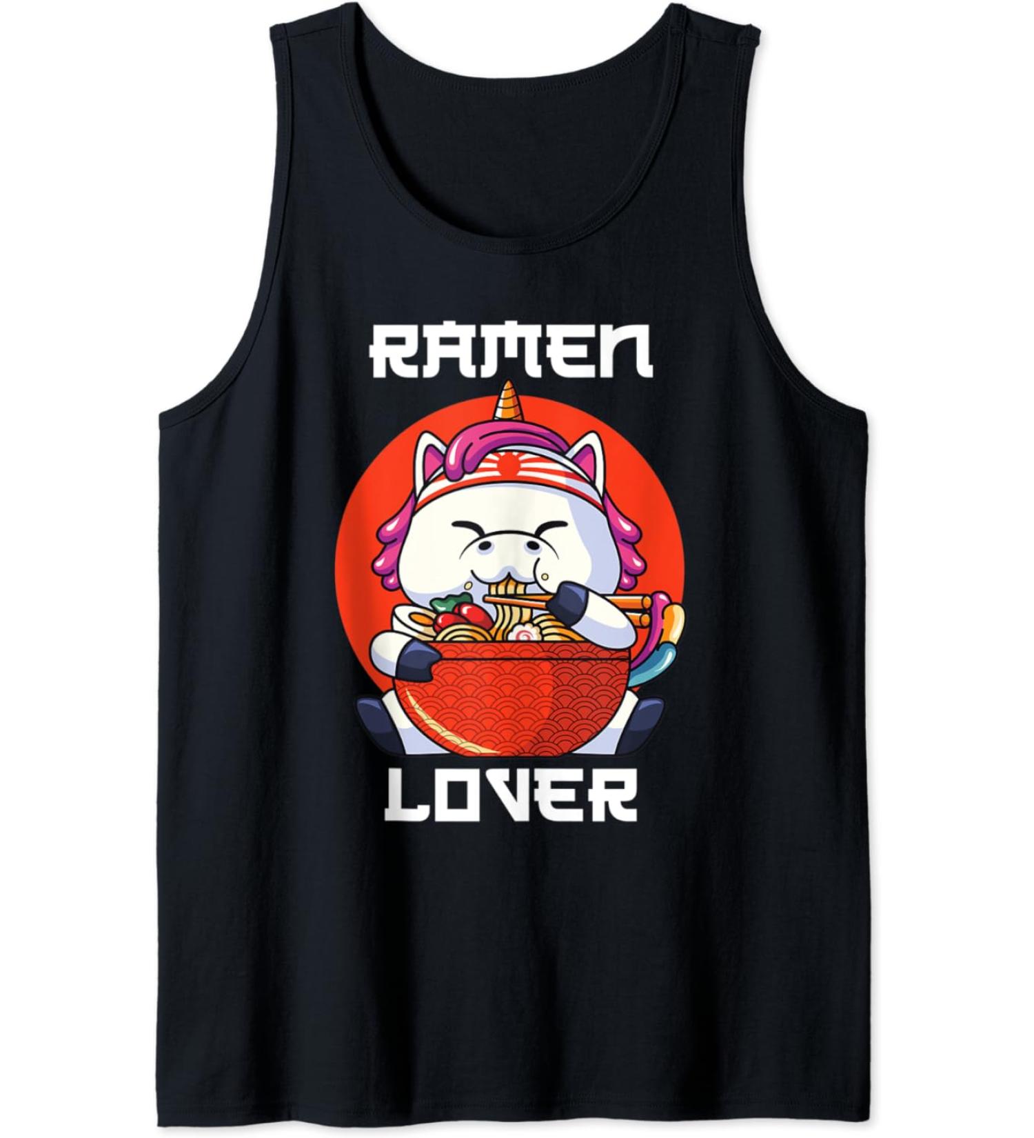 Ramen Noodle Soup Unicorn Tank Top