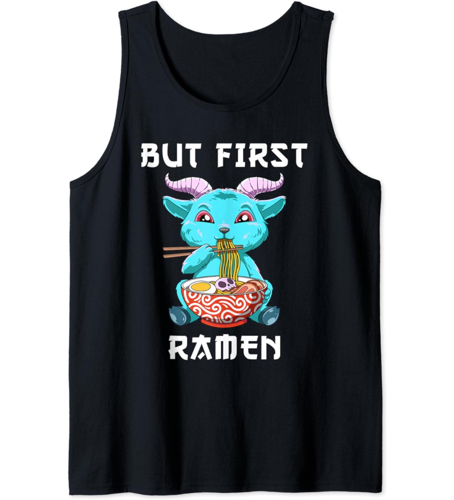 But First Ramen Baphomet Noodle Soup Tank Top
