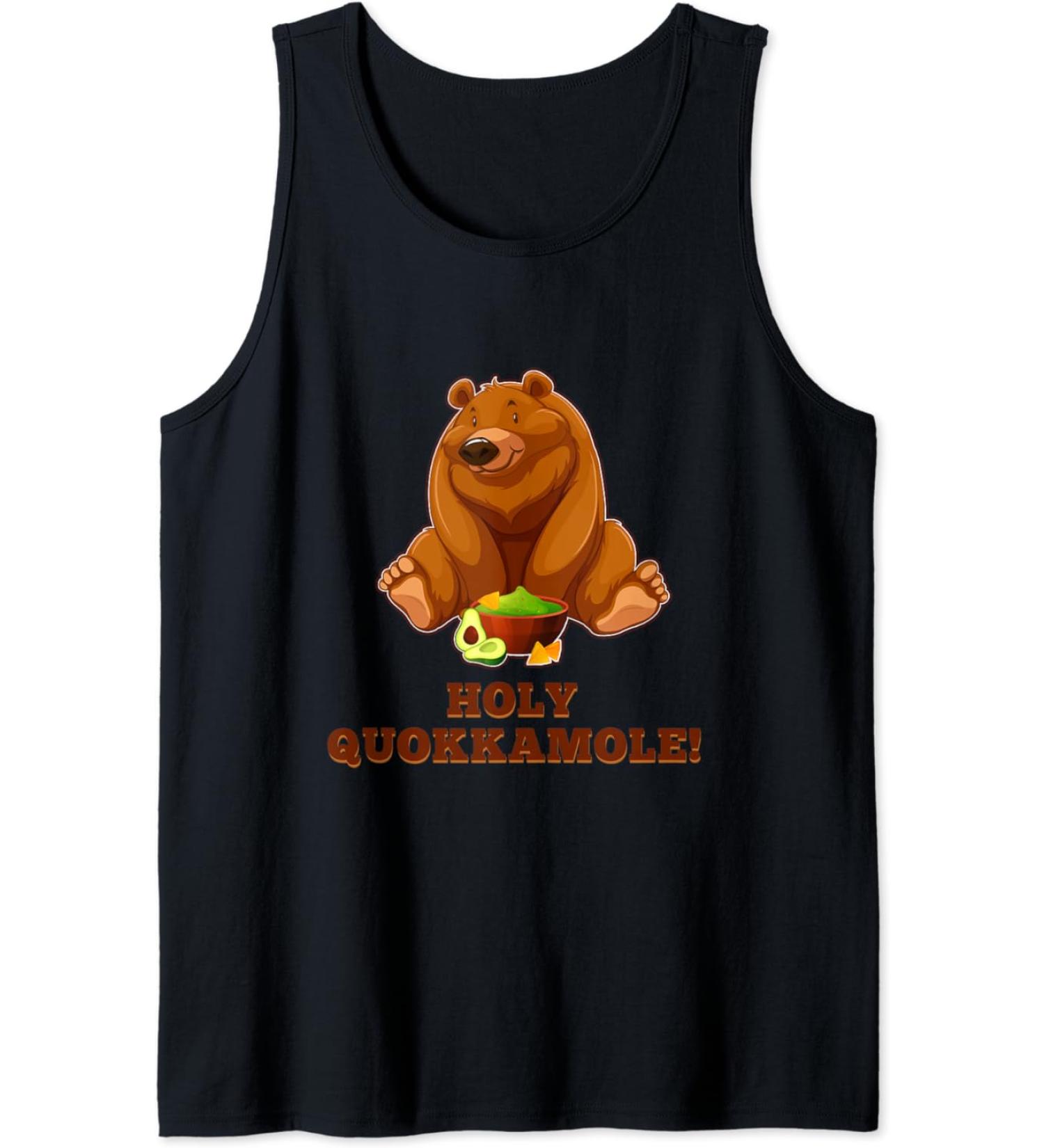 Holy Quakkamole Bear Avocado Guacamole Fruit Vegetable Vegan Tank Top
