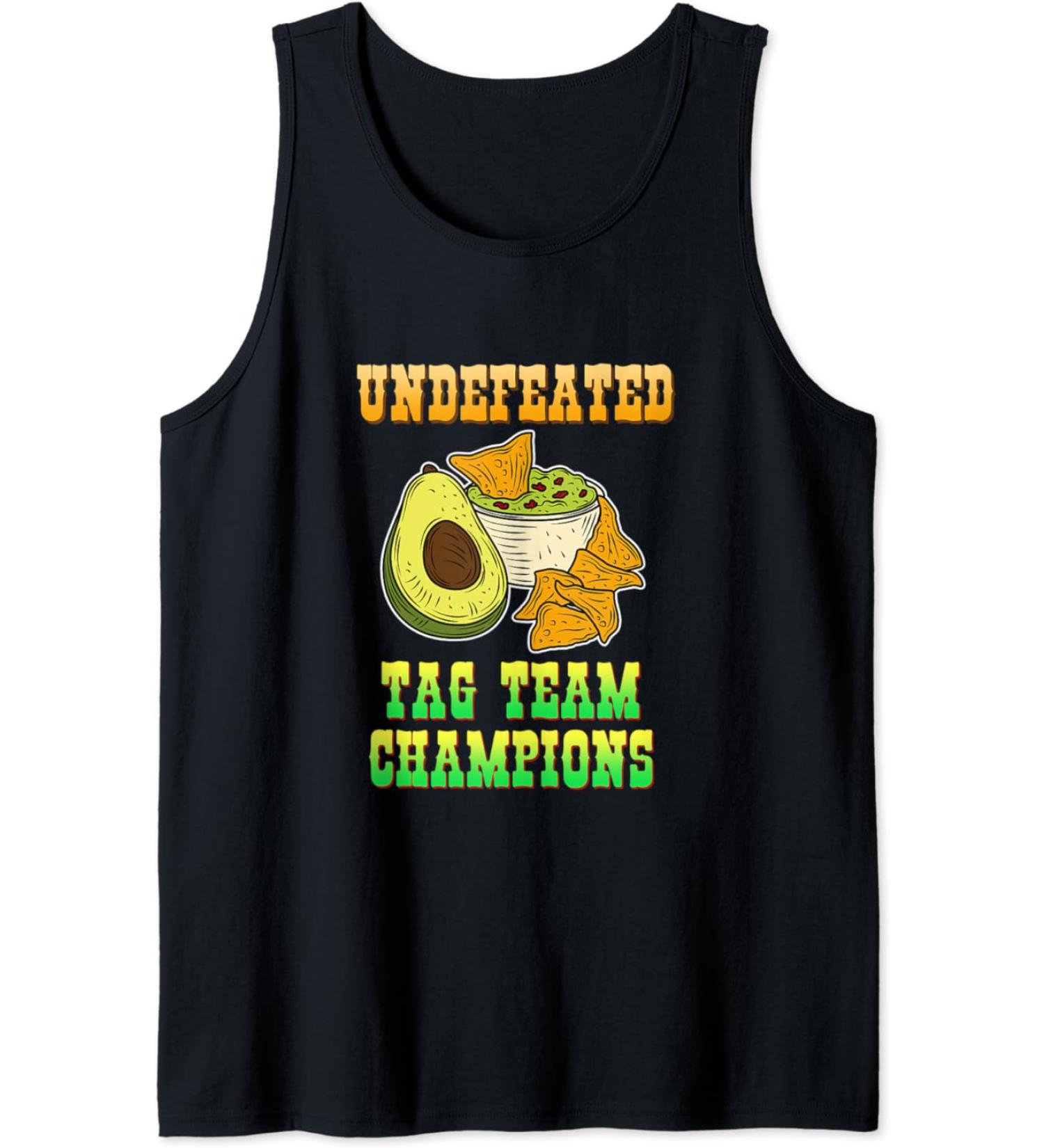 Undefeated Tag Team Champions Avocado Guacamole Fruits Vegan Tank Top