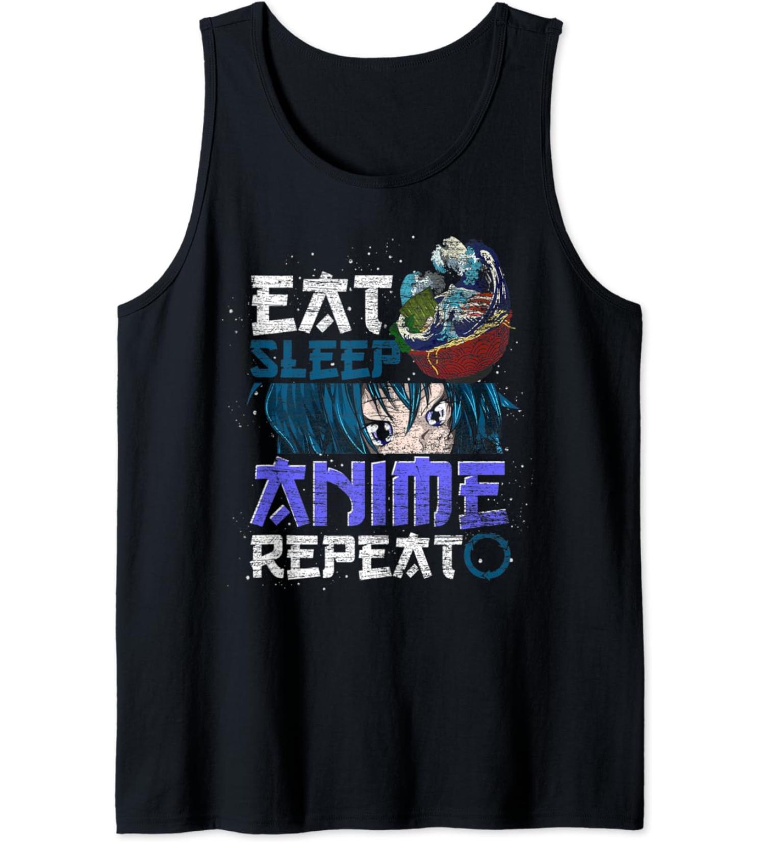 Otaku Kawaii Japanese Ramen Noodles Waves Manga Foodie Anime Tank Top