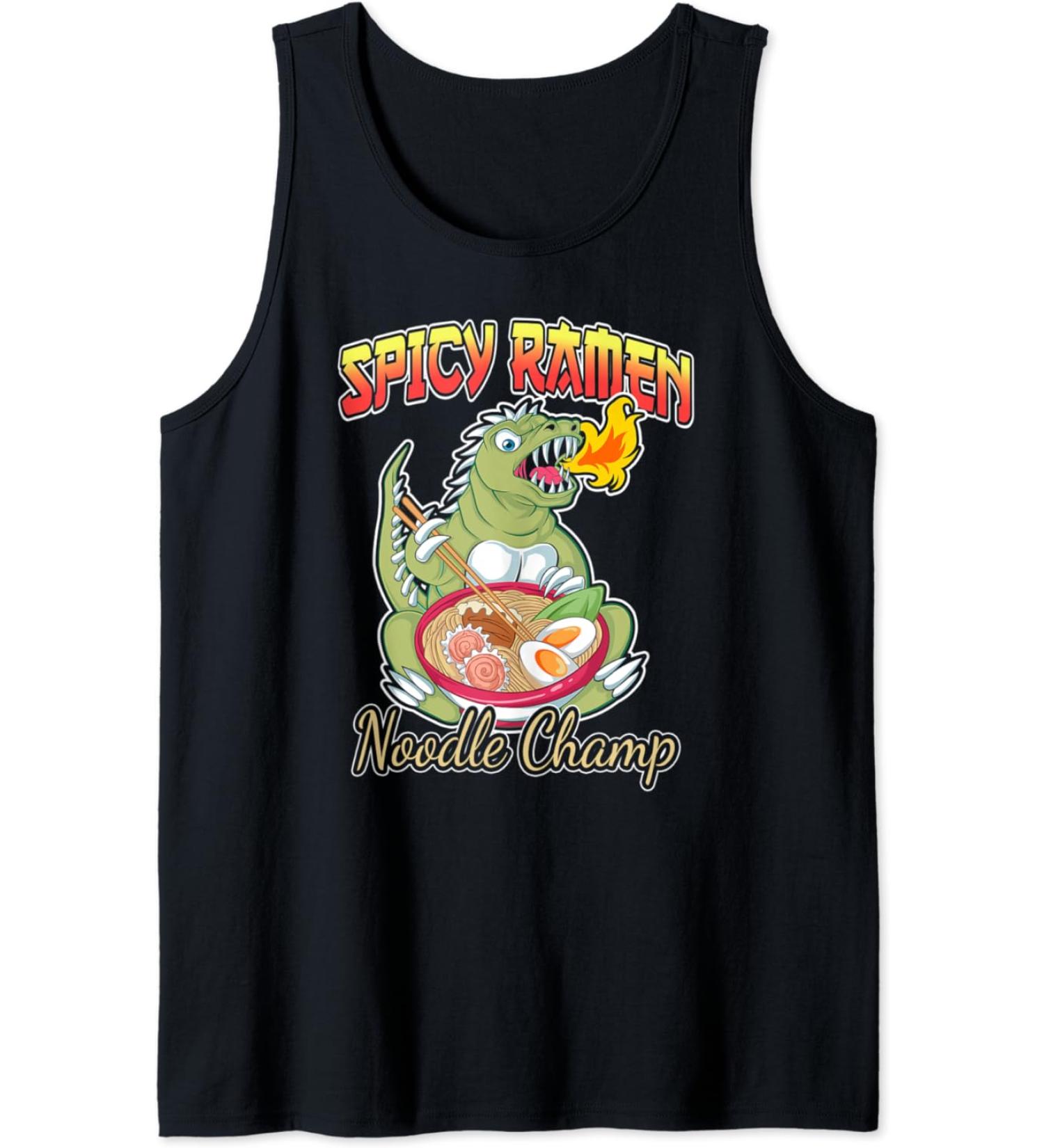 Spicy Ramen Pho Bowl Noodle Champ | Noodles Lizard Monster Tank Top