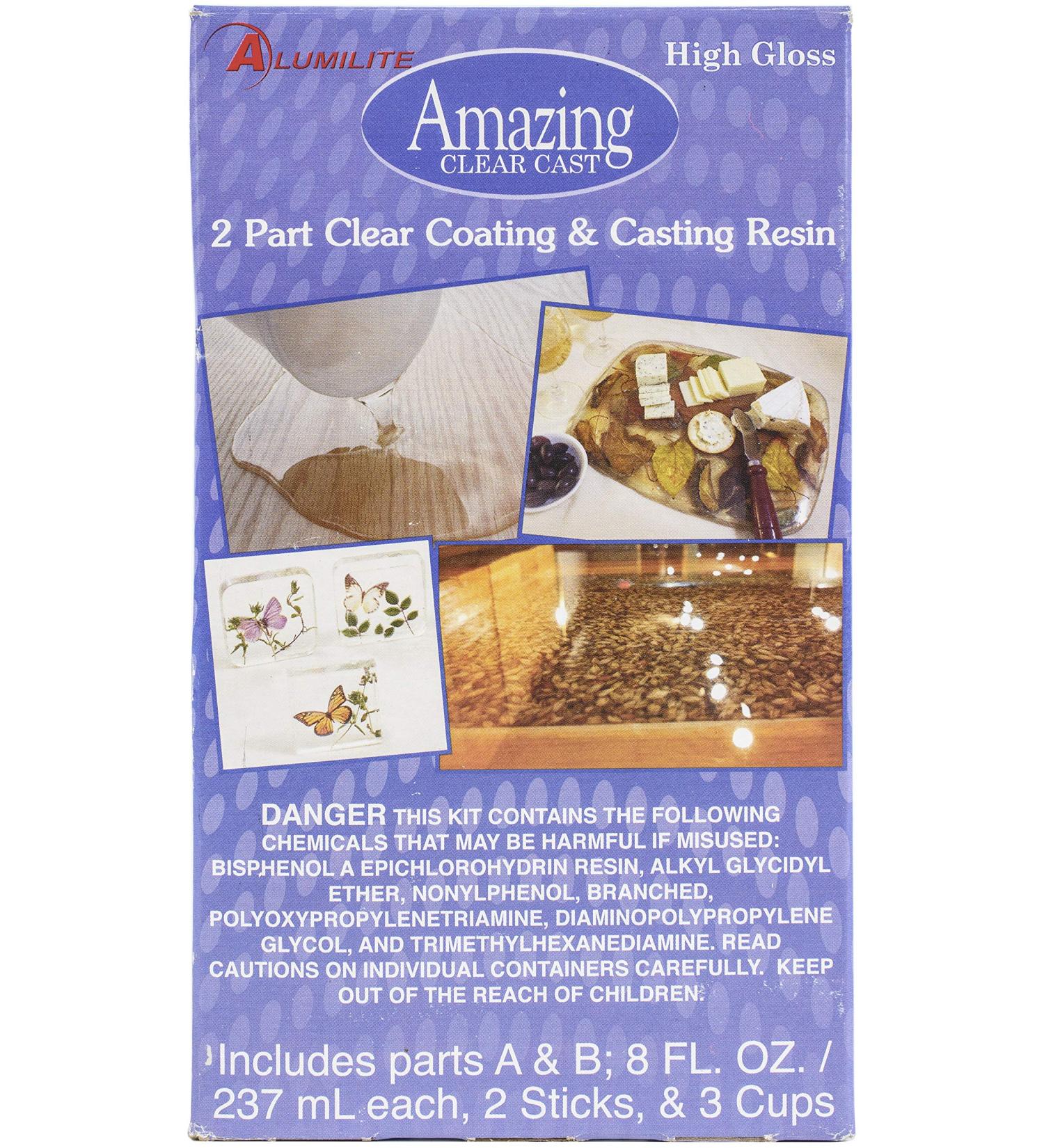 Alumilite Amazing Clear Cast Plus 16 oz 2 Part Kit | UV Resistant Epoxy Resin for Countertops & Crafts - High-Gloss Finish - Buy Online on GoSupps.com