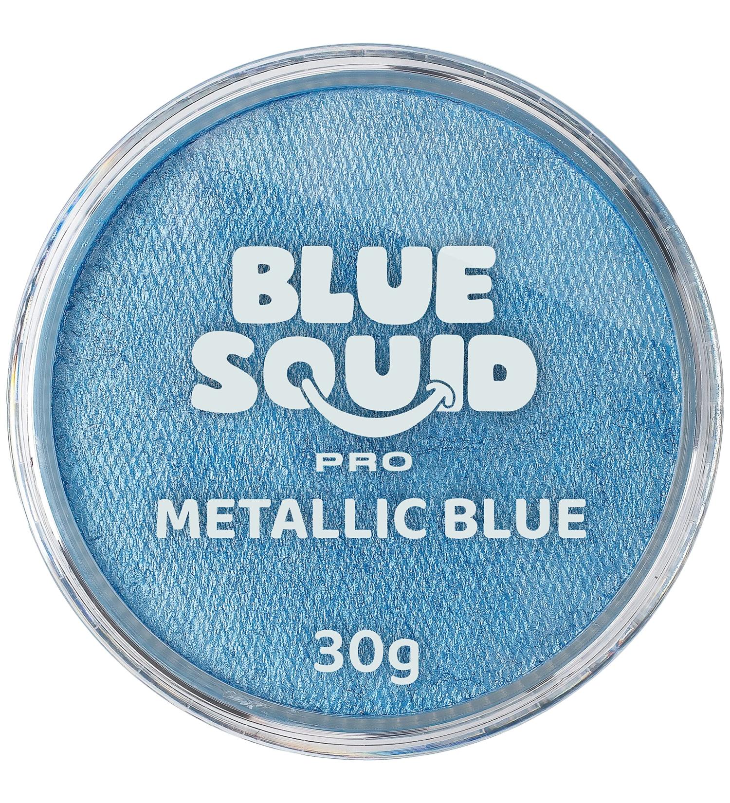 Blue Squid PRO Metallic Blue Face Paint - 30gm | Water Activated, Non Toxic - For Adults, Kids, Halloween & SFX - Buy Online on GoSupps.com