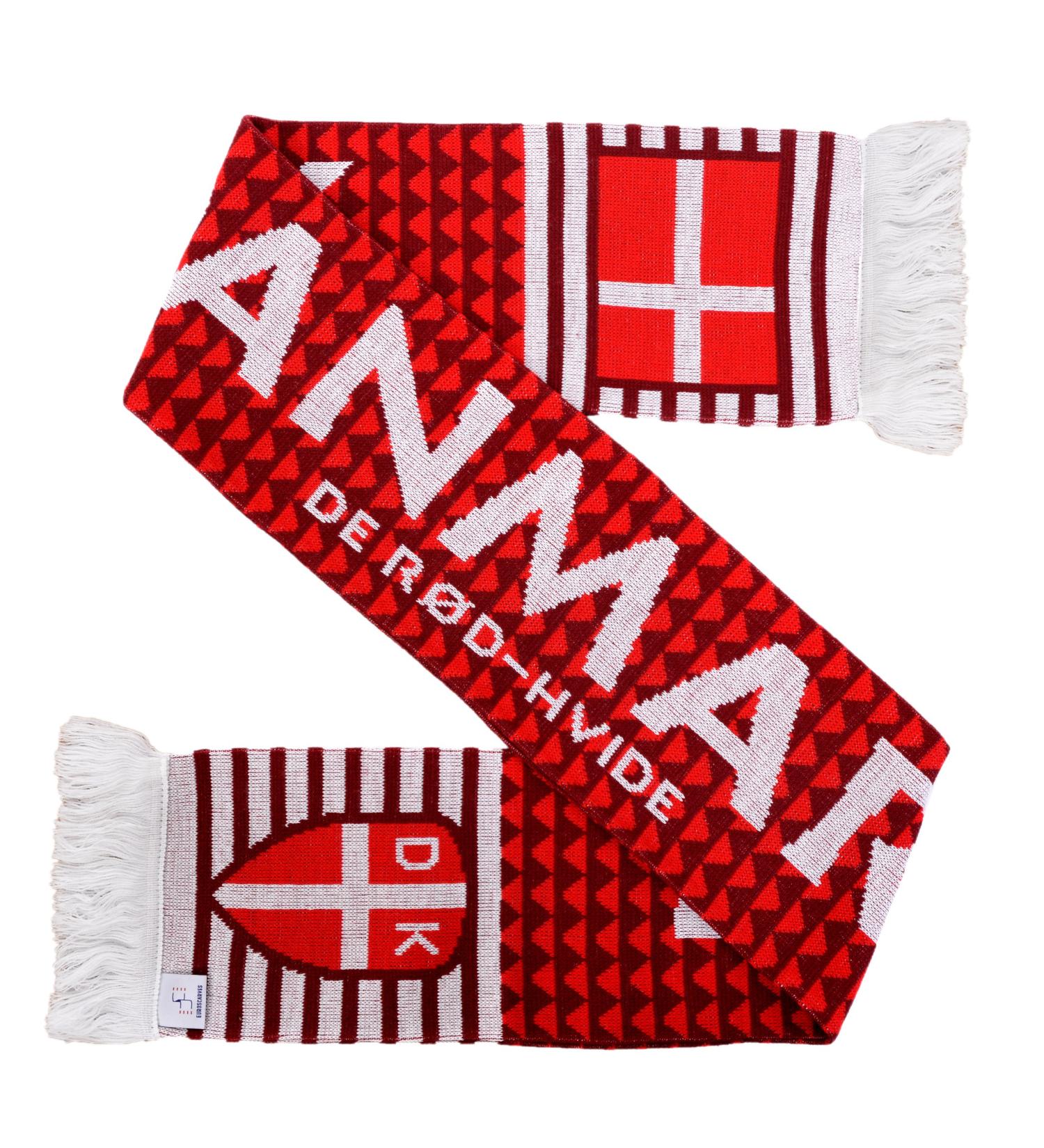 Danmark Soccer Knit Scarf - Official Denmark Fan Merchandise - Buy Online on GoSupps.com