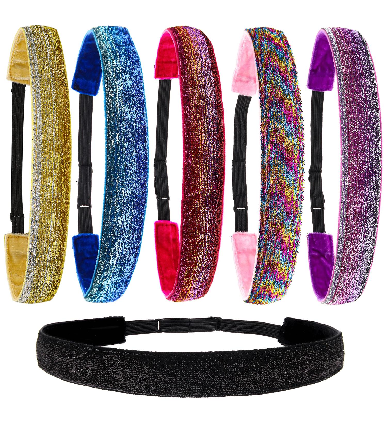 FROG SAC Glitter Headbands for Girls - Adjustable Non Slip Hair Accessories for Gymnastics and Teens - Buy Online on GoSupps.com