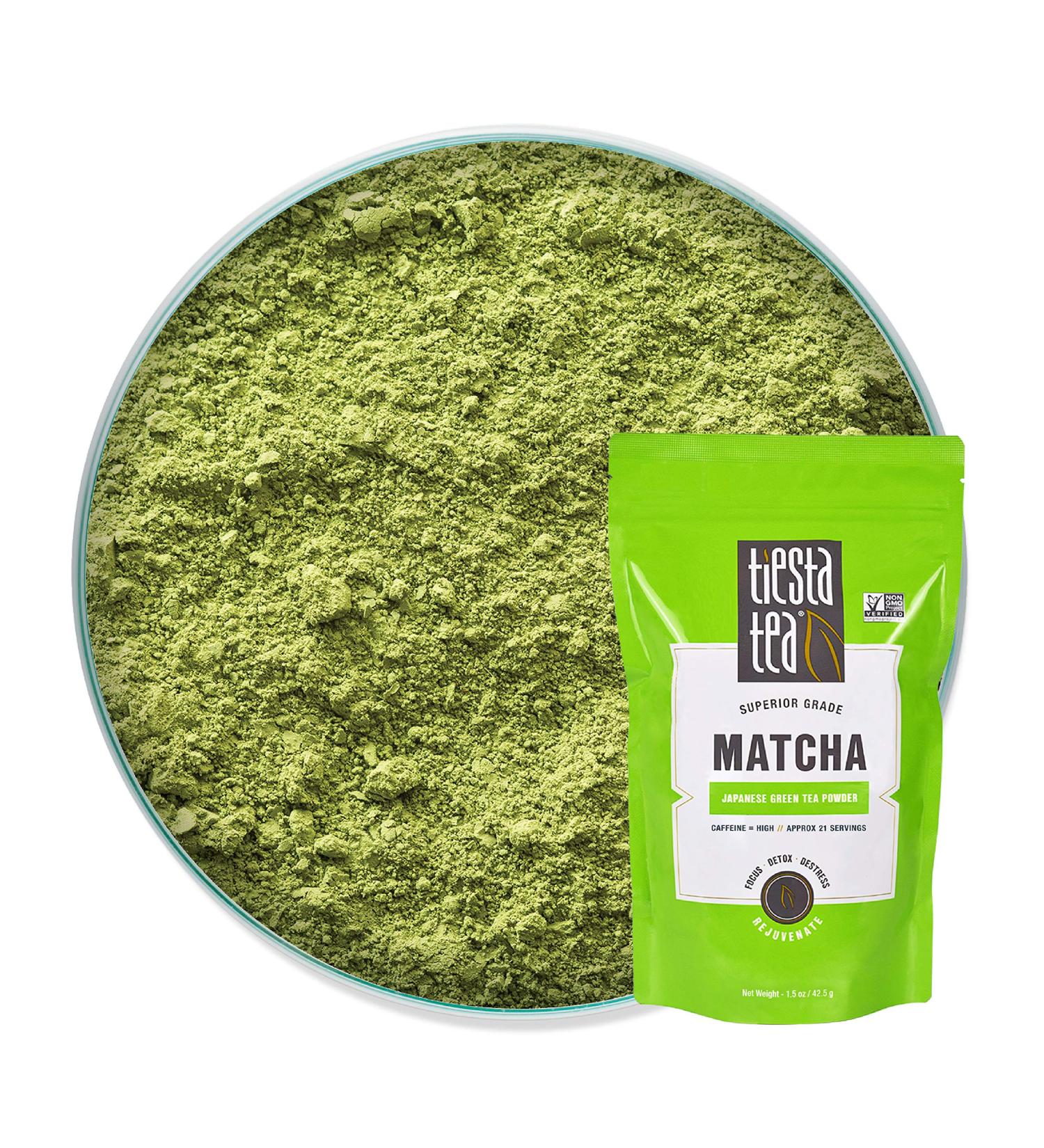 Premium Japanese Matcha Green Tea Powder - Tiesta Tea Company 1.5 oz (42.5 g) - Buy Online on GoSupps.com