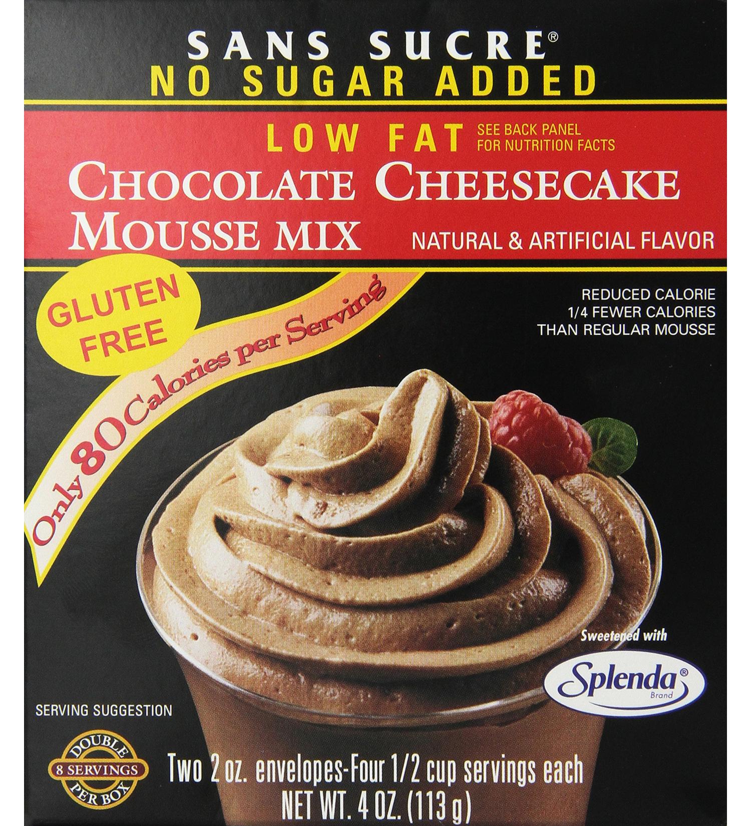 SANS SUCRE Chocolate Cheesecake Mousse Mix - Sugar Free & Gluten Free - Buy Online on GoSupps.com