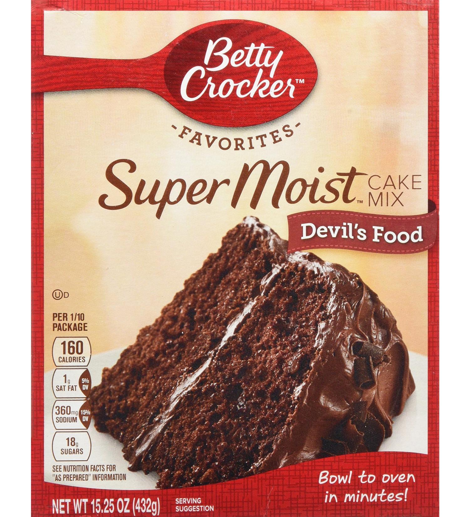 Betty Crocker Super Moist Devil's Food Cake Mix 432g (1-Pack) | Delicious Devils-Food Cake Mix - Buy Online on GoSupps.com