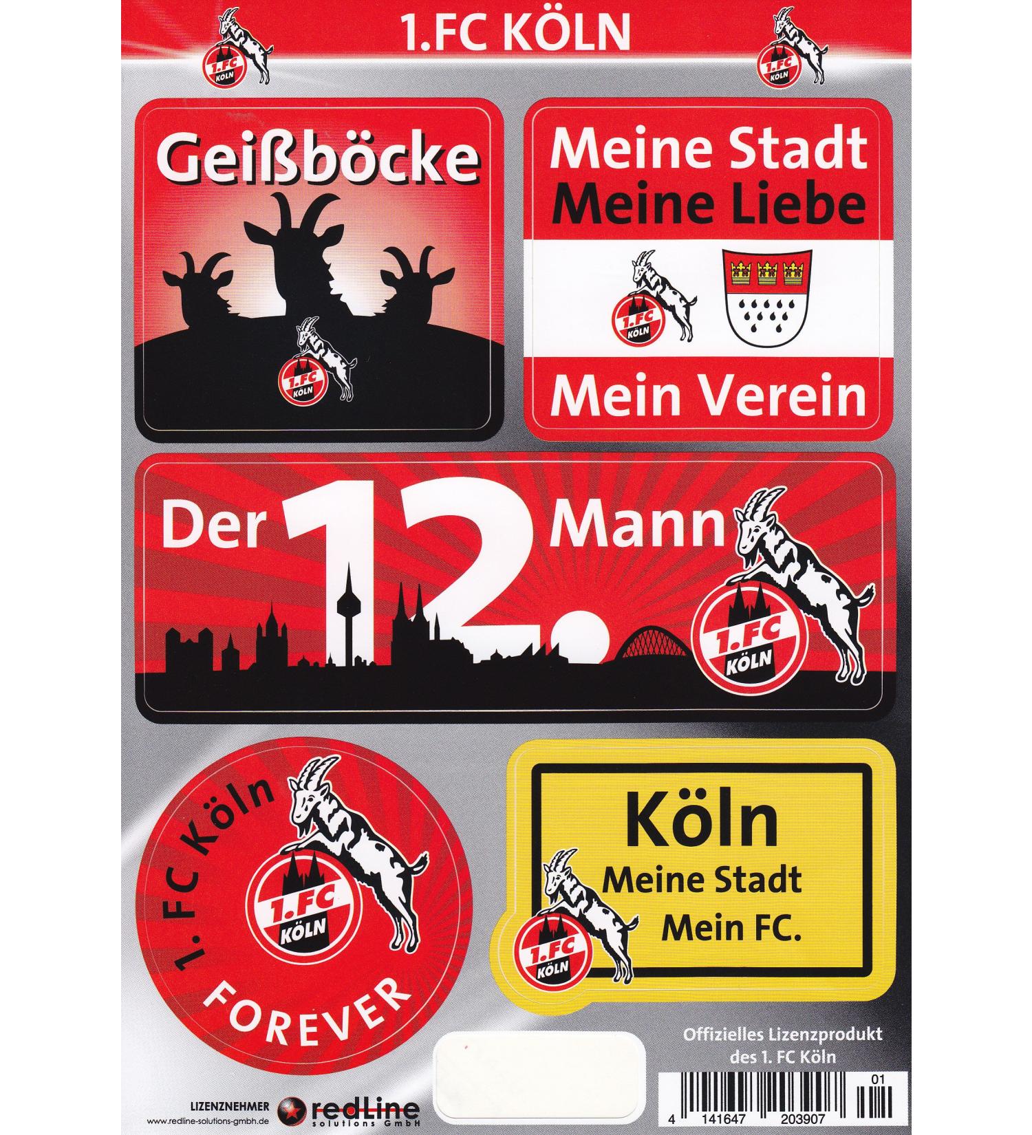 1. FC K ln compatible sticker set 5 individual stickers on sheet