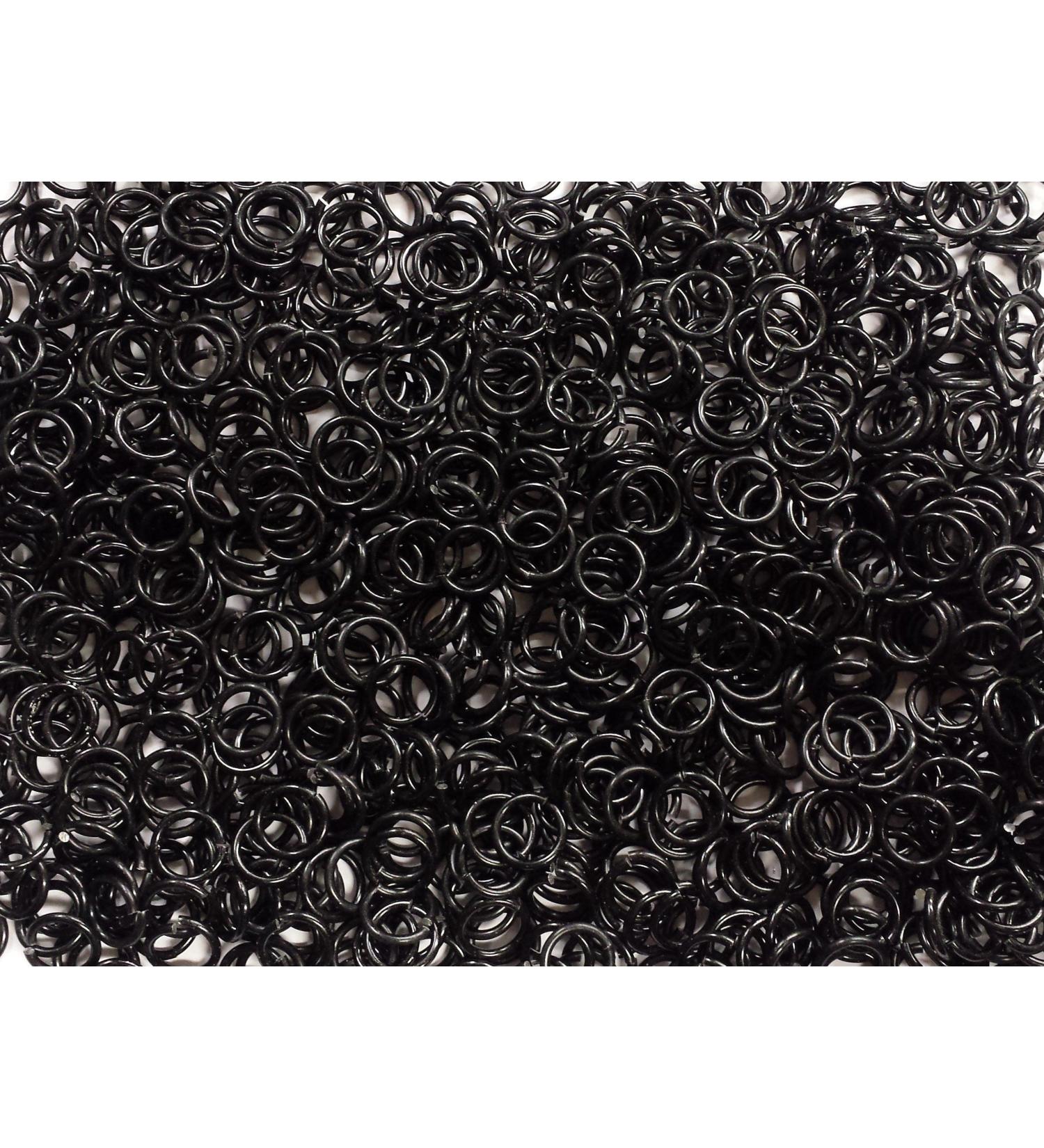 1/2 Pound Black Anodized Aluminum Jump Rings 16G 5/16 ID (1500 Rings) 16 SWG 5/16 ID Black