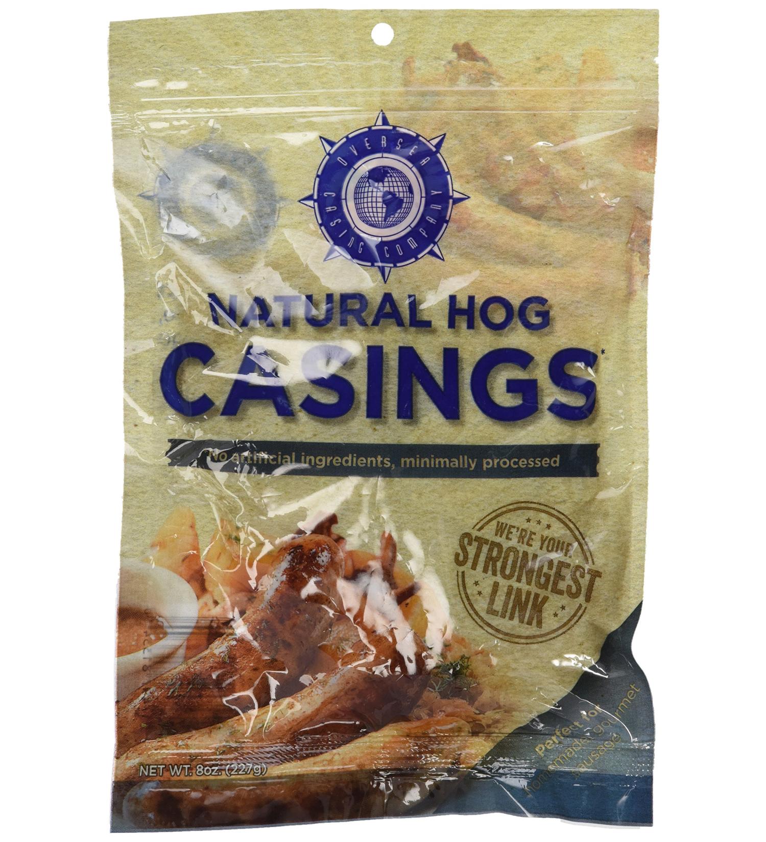Oversea Casing Natural Hog Casings for Sausage - 8 oz Pack | Premium Quality Casings - Buy Online on GoSupps.com