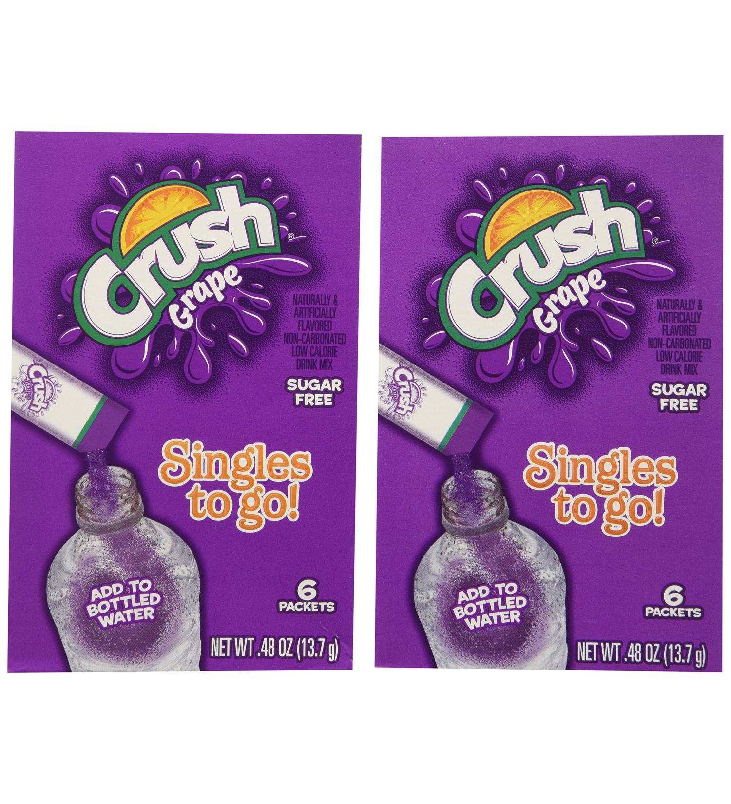 Lot of 9 Boxes/54 Packets Grape CRUSH Sugar Free Singles to go! - Buy Online on GoSupps.com