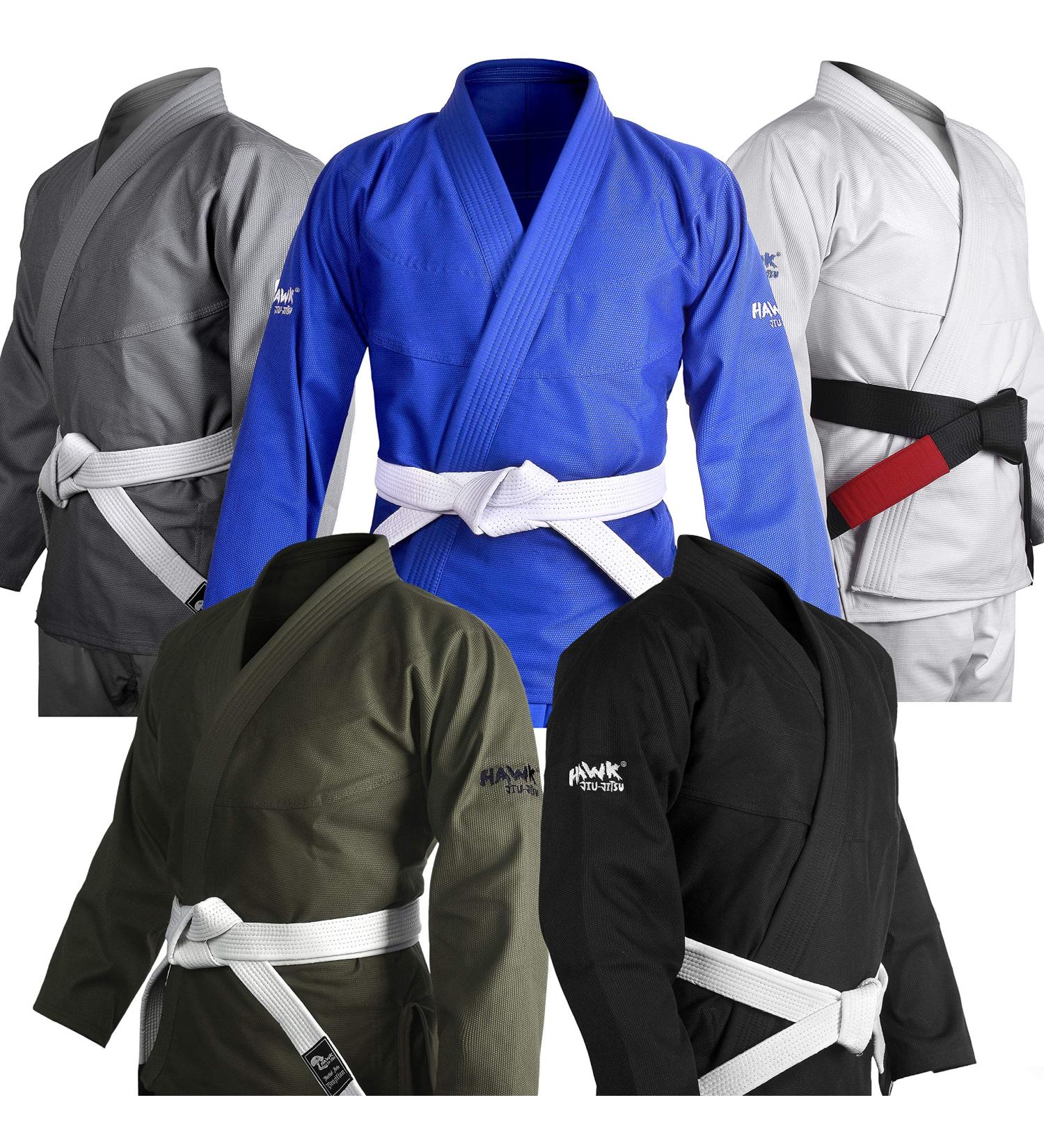 Hawk Sports Brazilian Jiu Jitsu Gi for Men and Women with Jacket  Pants  and White Belt for Martial Arts Training A3 Blue - Buy Online on GoSupps.com