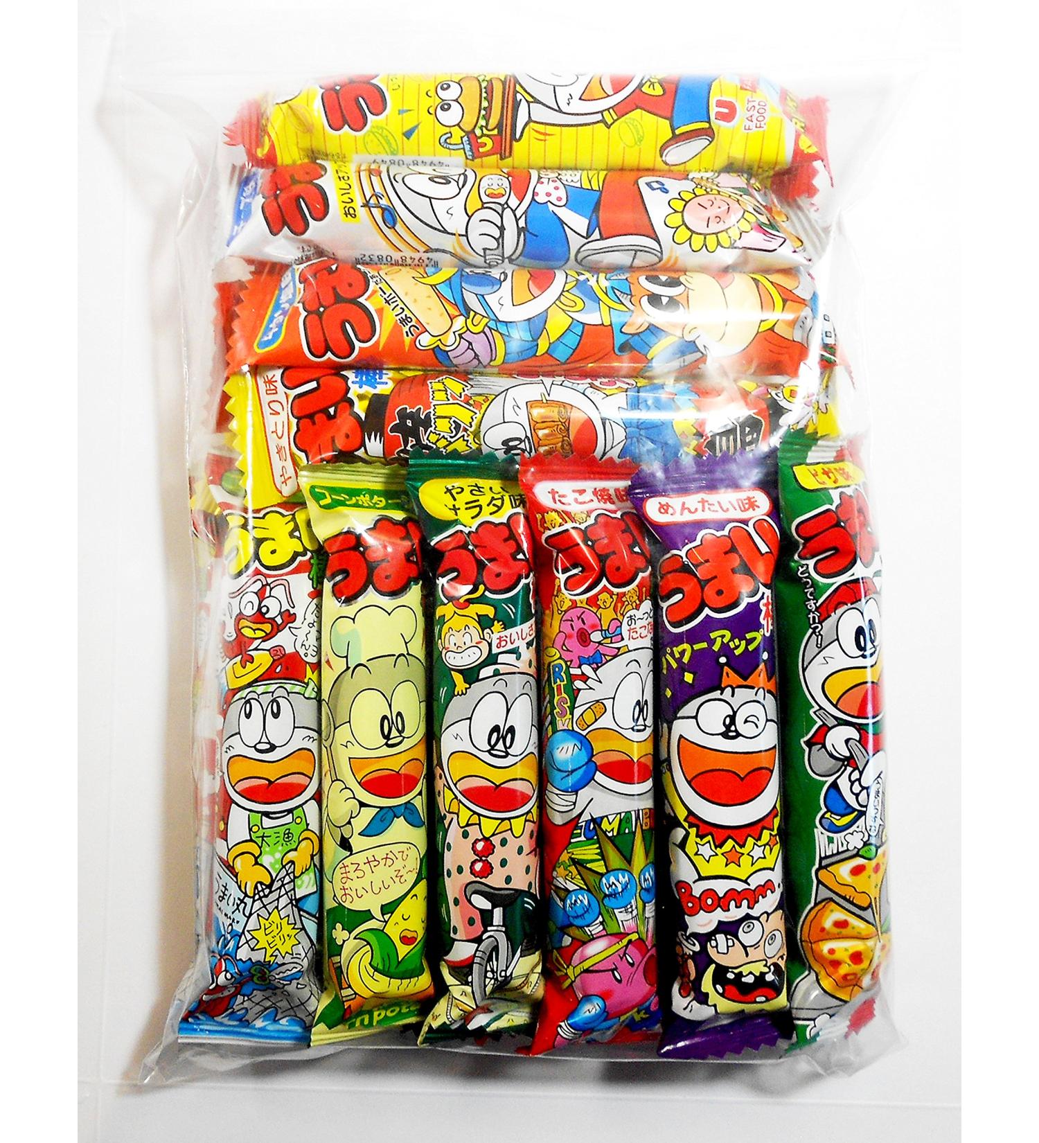 Umaibo Japanese Corn Puffed Snacks Variety Pack 10 Flavors (20 packages)