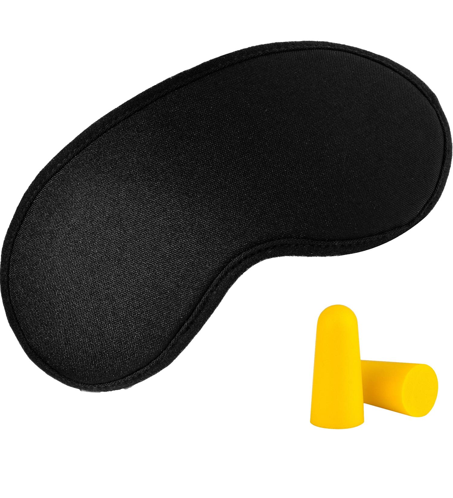 Black Sleep Mask for Women and Men - Comfortable Eye Mask for Sleeping - Buy Online on GoSupps.com