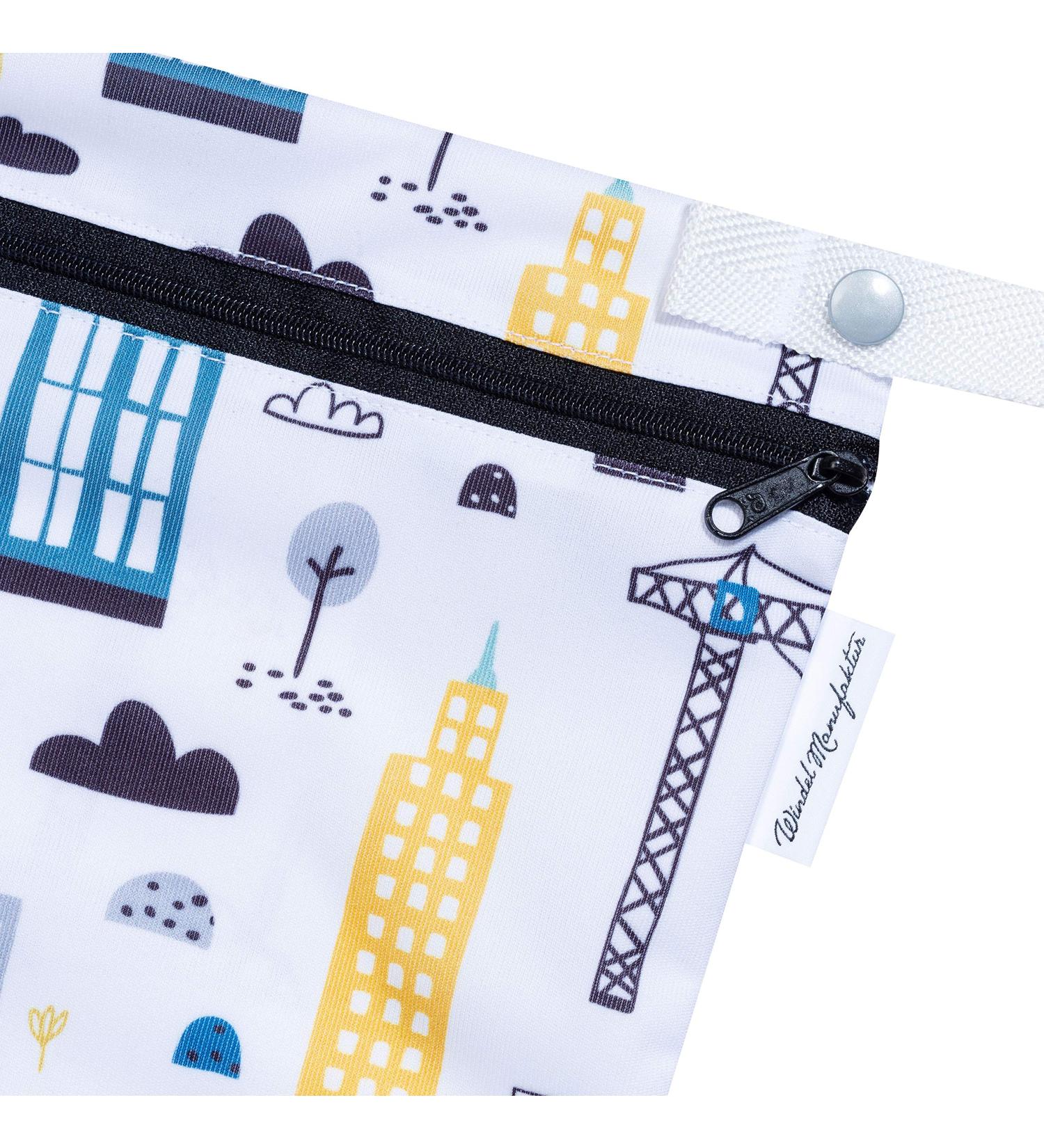 Windelmanufaktur Wetbag breathable and water-repellent wet bag - Made in Germany (large construction site love) L construction site love