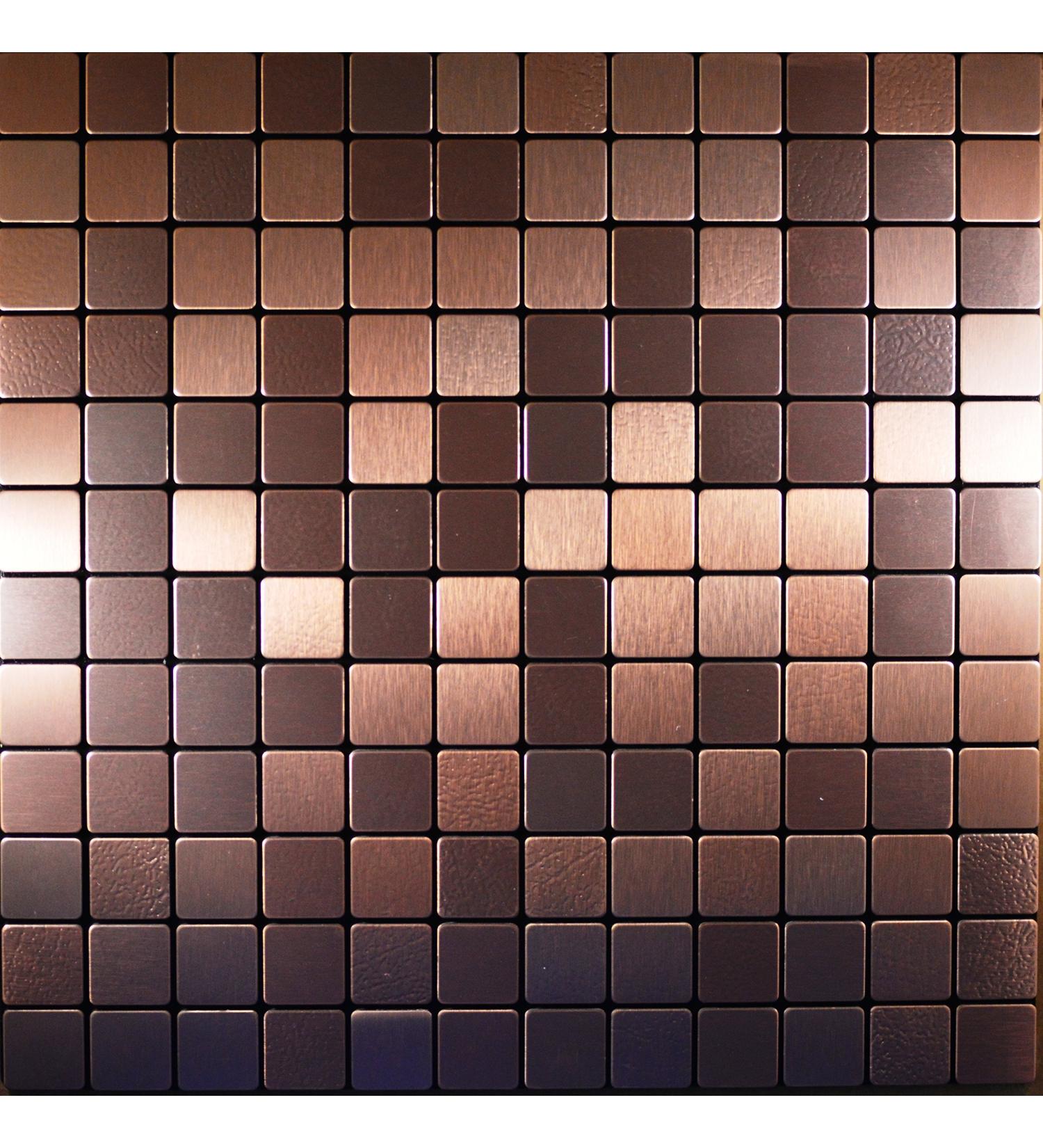FLEXIPIXTILE 4-Piece Aluminum Mosaic Tile Peel & Stick Backsplash Accent Wall Old Kettle Pack of 4 - Buy Online on GoSupps.com