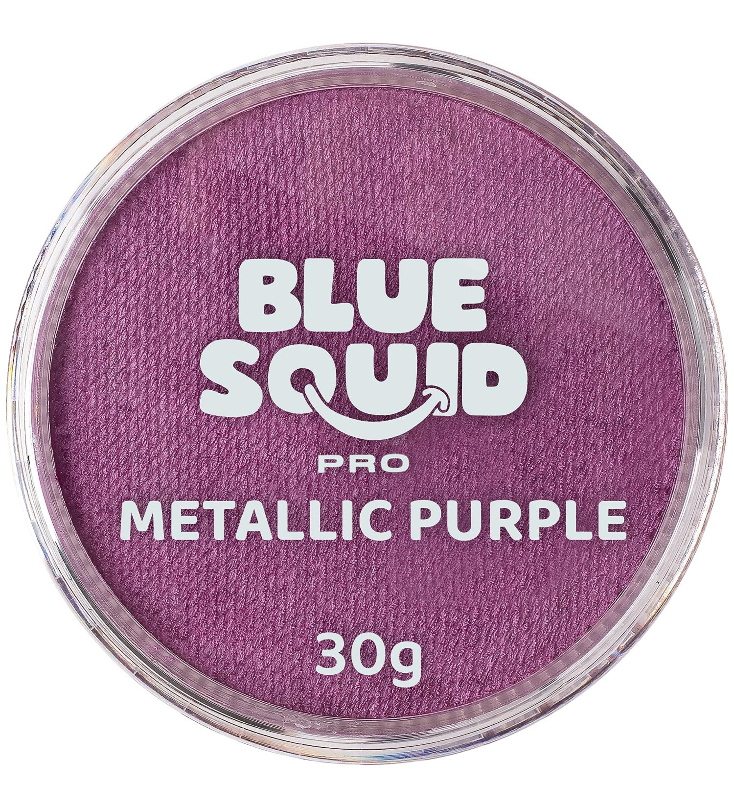 Blue Squid PRO Metallic Purple Face Paint - 30gm Single Cake Professional Makeup for Adults & Kids - Water Activated Halloween SFX Painting - Buy Online on GoSupps.com