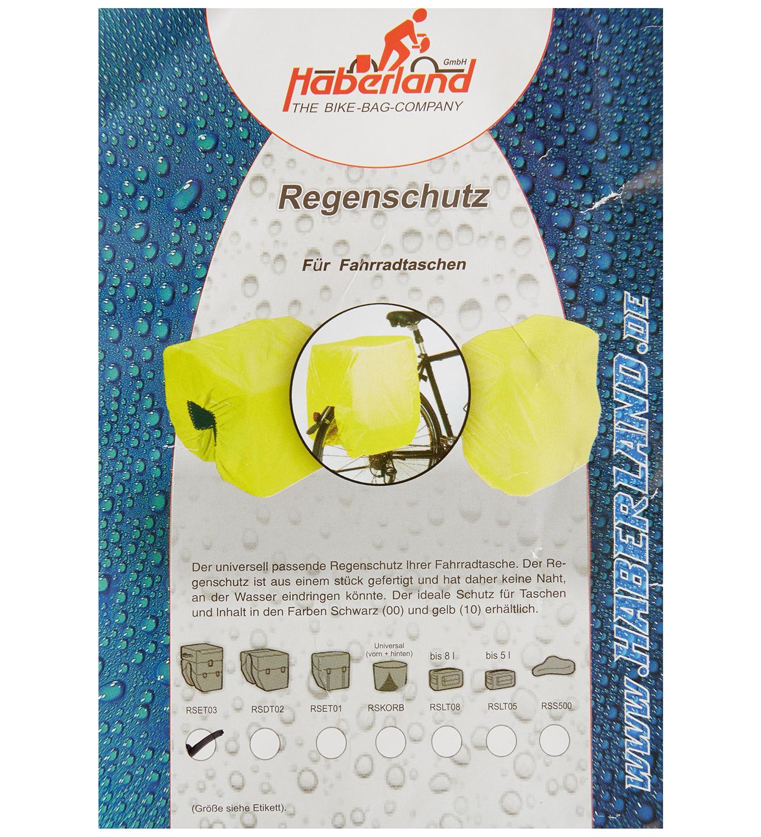 Haberland Rain Cover for Triple Bags Black