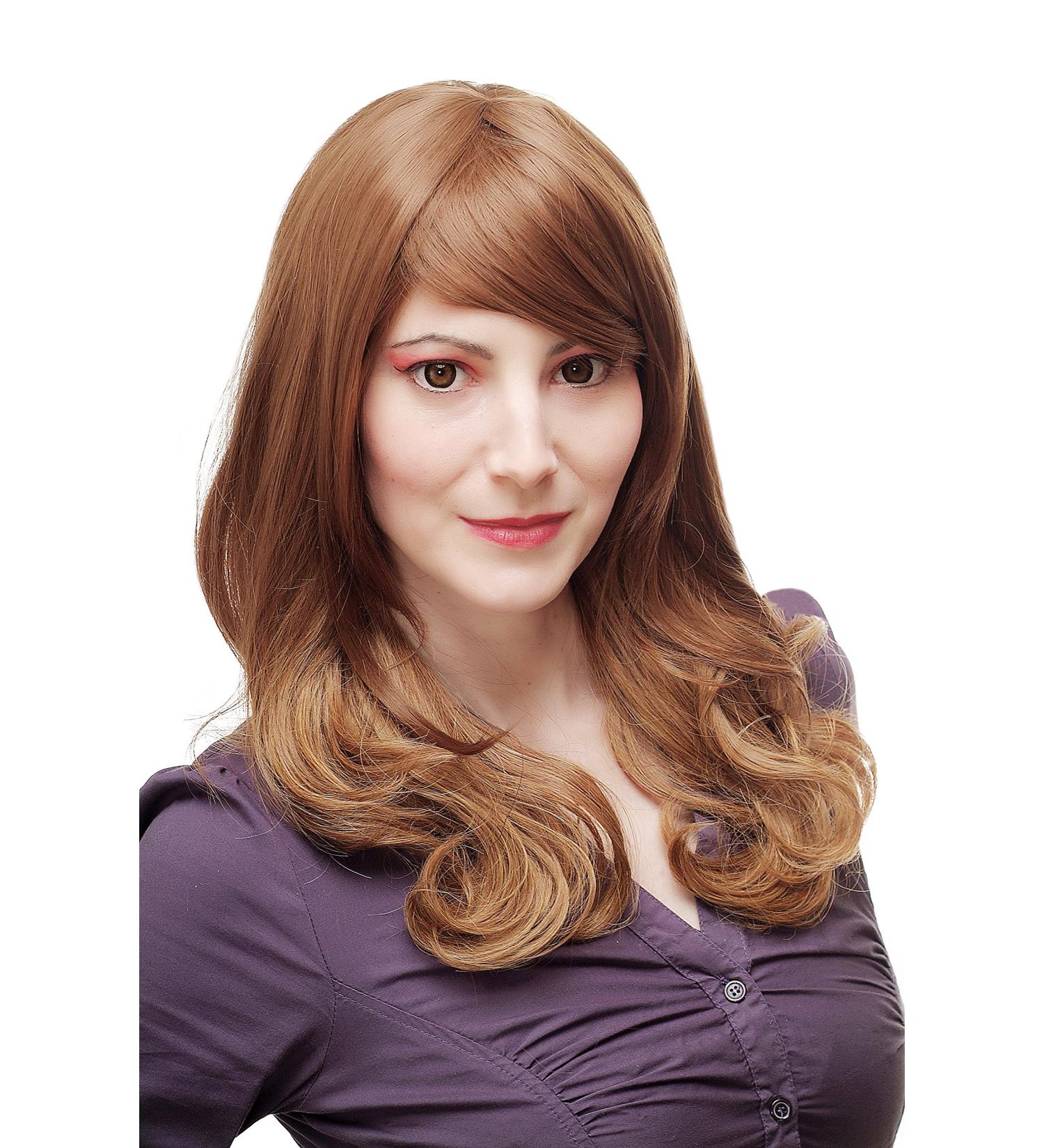 Buy WIG ME UP Lady's Charming Brown Brunette Dark Blonde Mix Wig - Straight Wavy Tips SA077-12-2005 | International Shipping Available - Buy Online on GoSupps.com