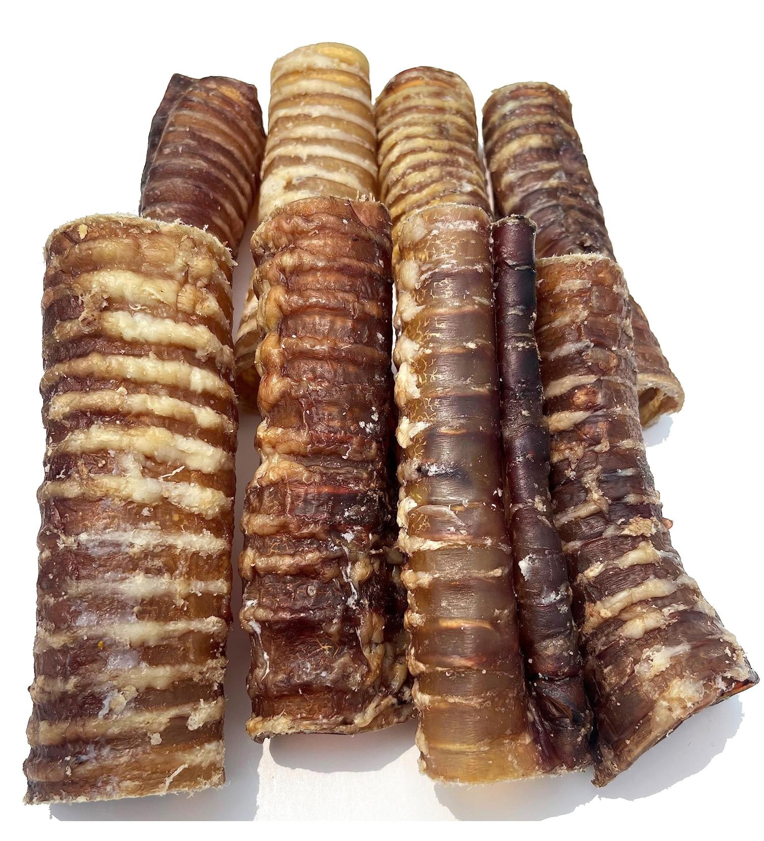 Beef Trachea Dog CHEW Treat - Beef Trachea for Dogs - *(6 INCH 8 Pack)* - Single Ingredient Beef Treats - 100% Natural Free Range Beef - Dental CHEW - Buy Online on GoSupps.com