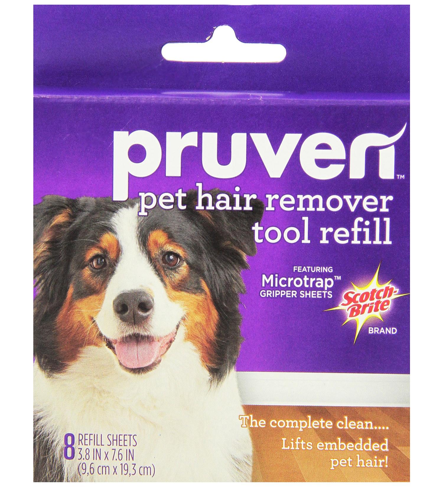 Pruven 849P-RF-8 Pet Hair Remover Tool Refill - 8-Sheet Pack | 3.8x7.6-Inch - Buy Online on GoSupps.com