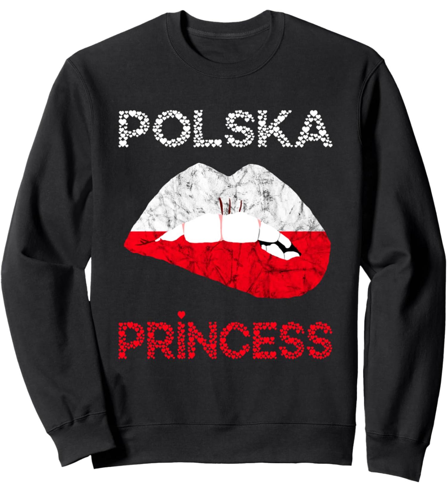 Polska Princess Poland Lips Mouth Polish Pride Kissing Sweatshirt
